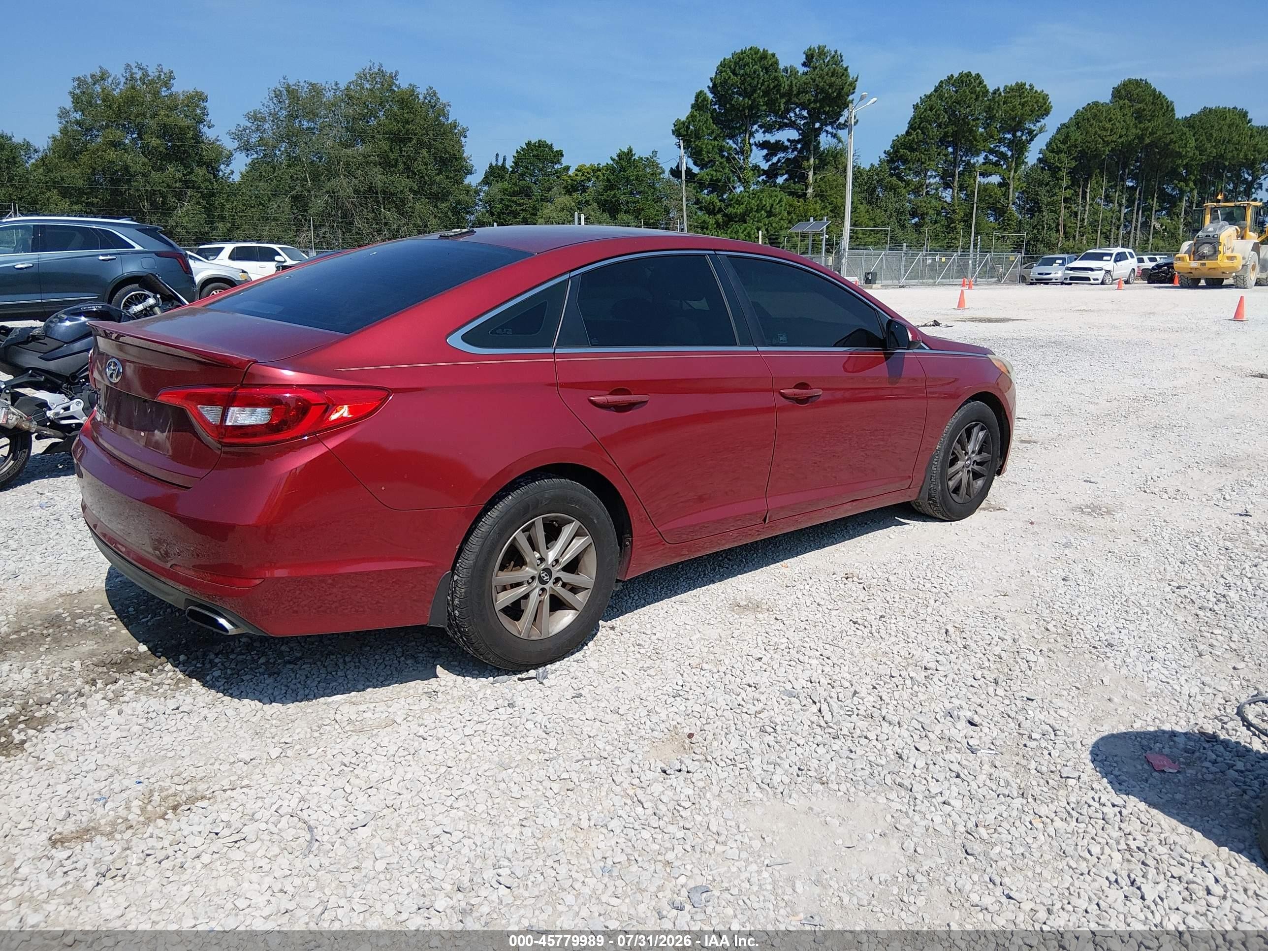 2015 Hyundai Sonata Se Burgundy vin: 5NPE24AF7FH242385