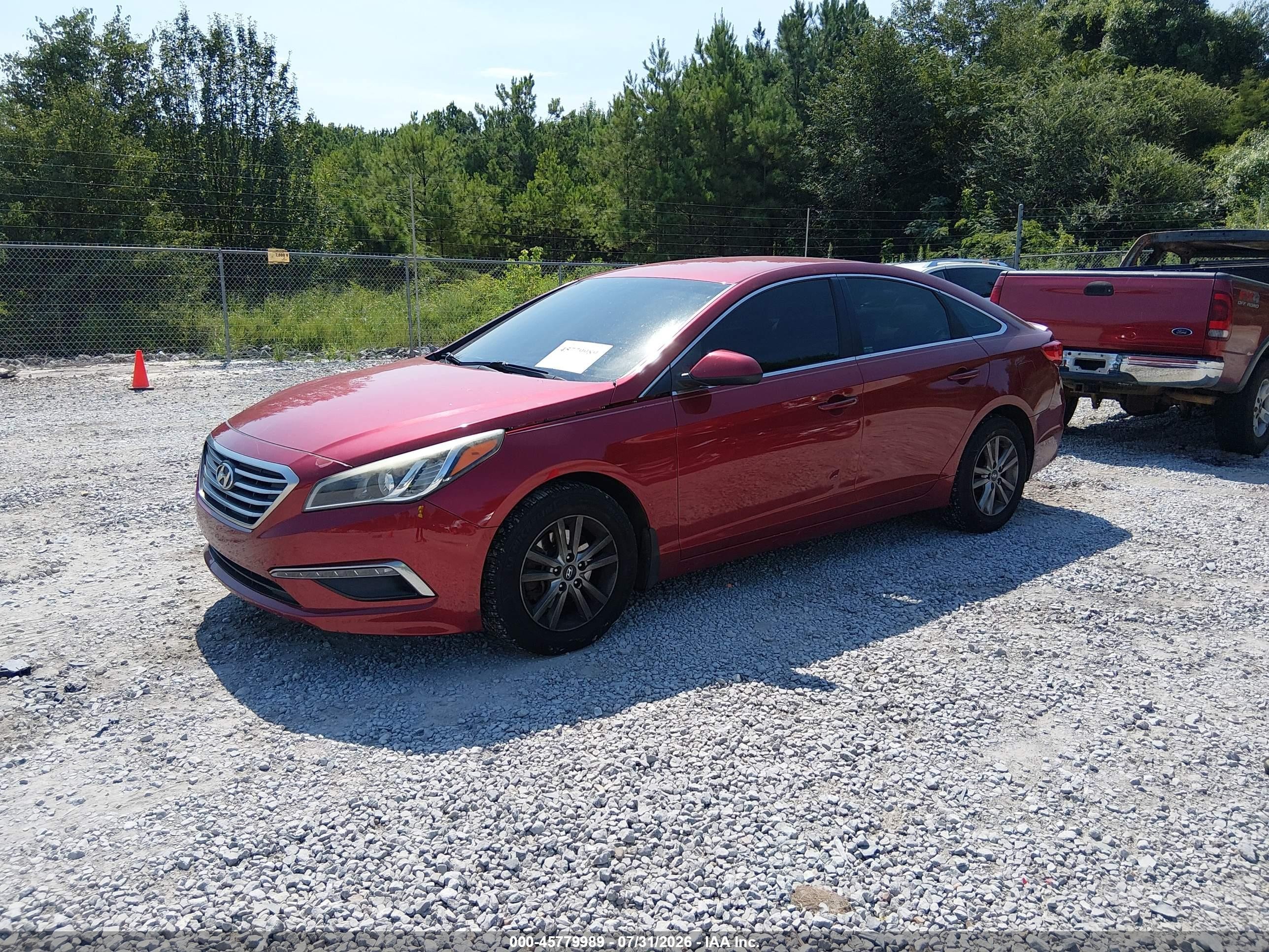 2015 Hyundai Sonata Se Burgundy vin: 5NPE24AF7FH242385