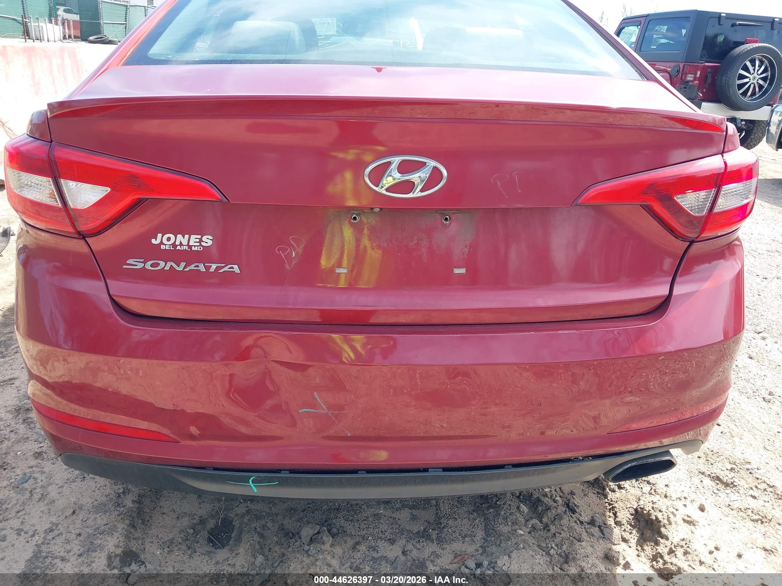 2015 Hyundai Sonata Se Red vin: 5NPE24AF7FH245805