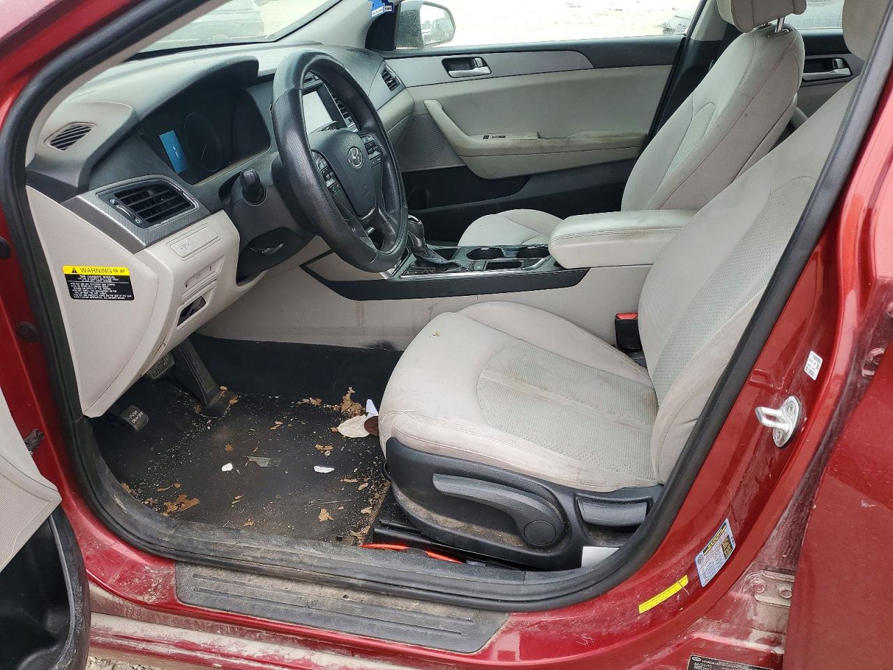 2016 Hyundai Sonata Se Burgundy vin: 5NPE24AF7GH275694