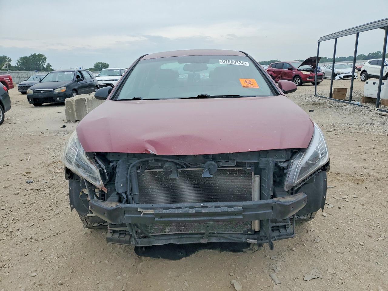 2016 Hyundai Sonata Se Burgundy vin: 5NPE24AF7GH275694