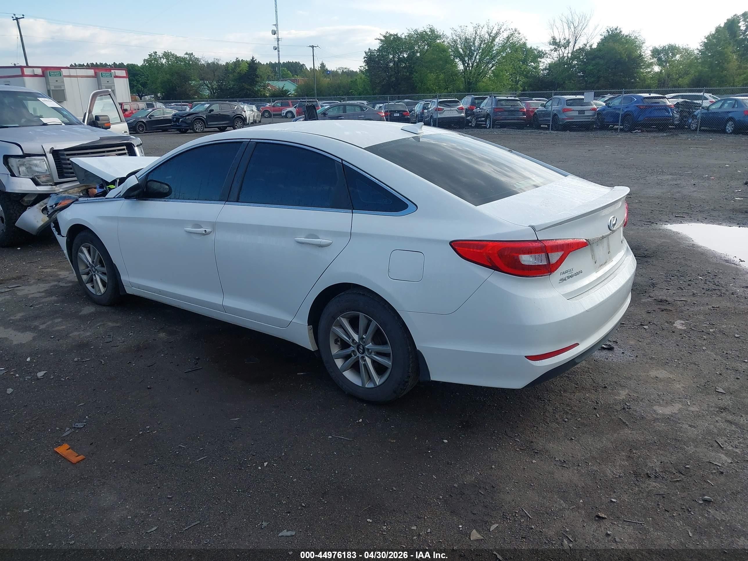 2016 Hyundai Sonata Se White vin: 5NPE24AF7GH301906