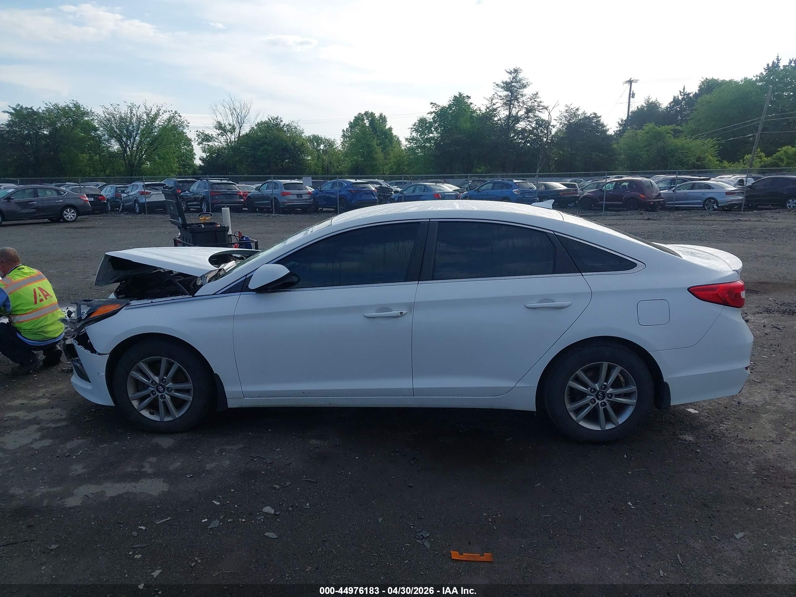 2016 Hyundai Sonata Se White vin: 5NPE24AF7GH301906