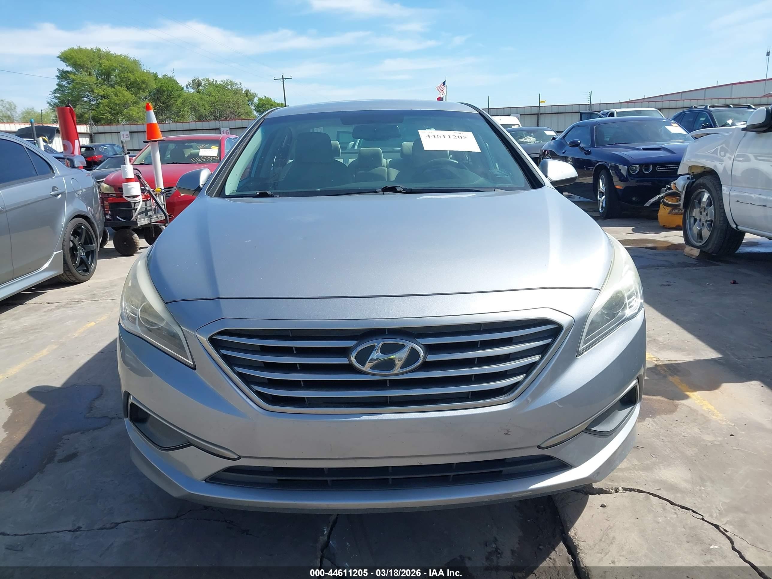 2016 Hyundai Sonata Se Gray vin: 5NPE24AF7GH333982