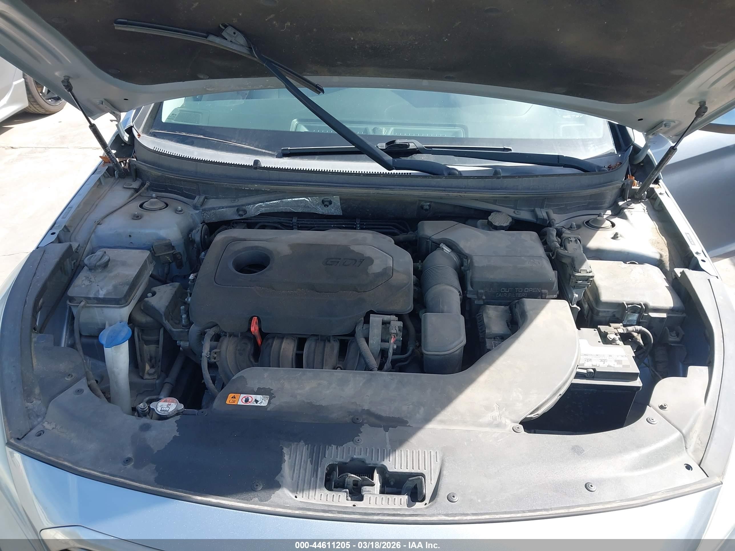 2016 Hyundai Sonata Se Gray vin: 5NPE24AF7GH333982