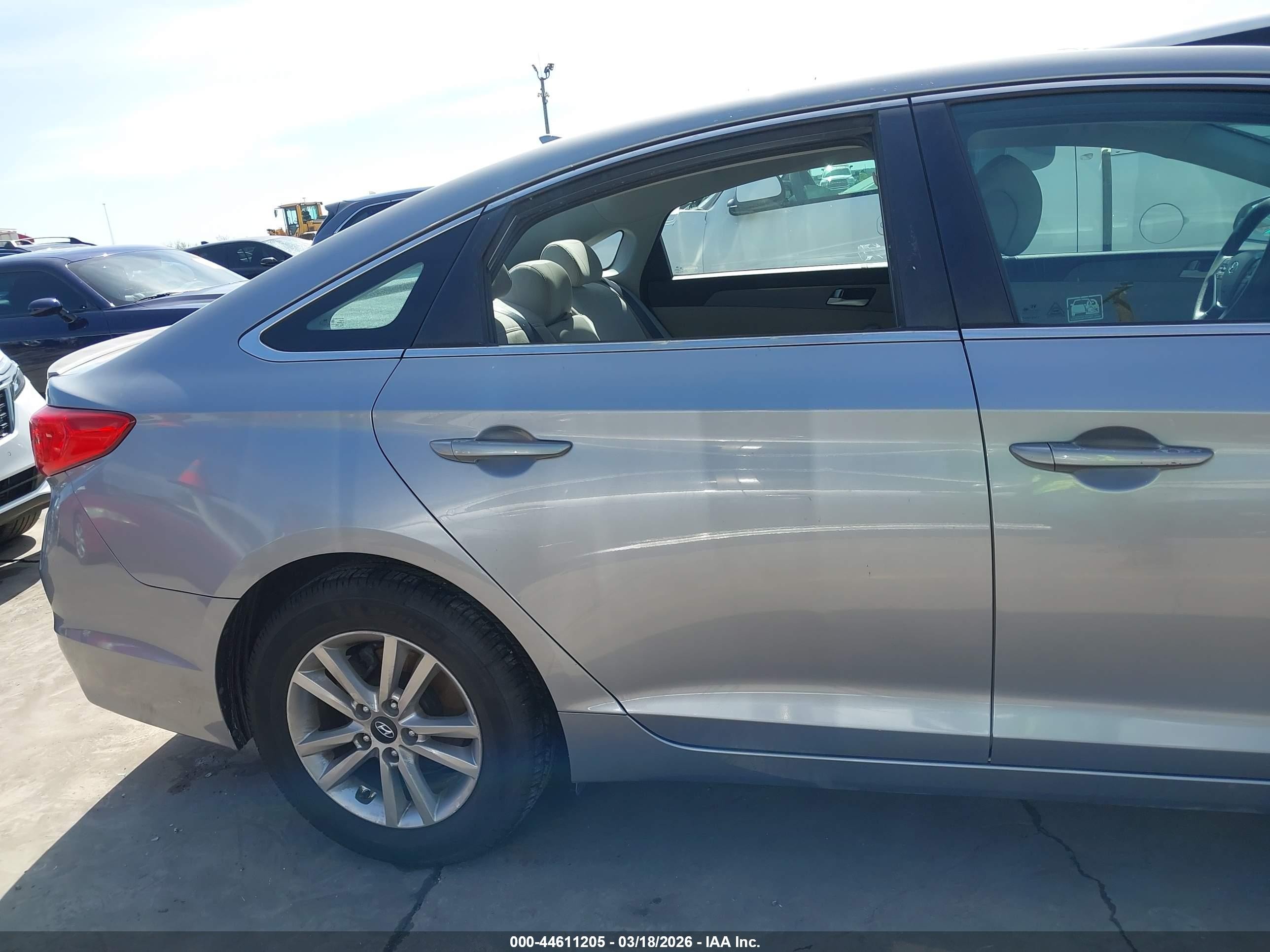 2016 Hyundai Sonata Se Gray vin: 5NPE24AF7GH333982