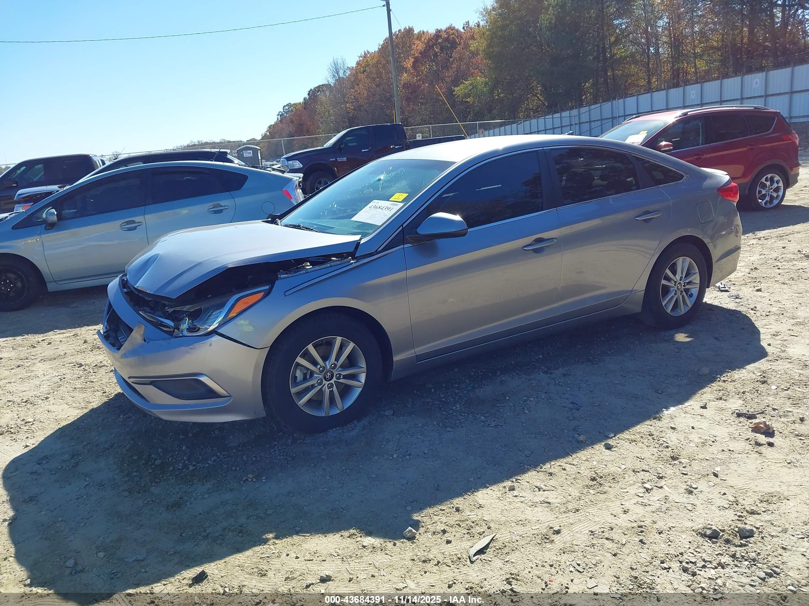 2017 Hyundai Sonata   Gray vin: 5NPE24AF7HH458157