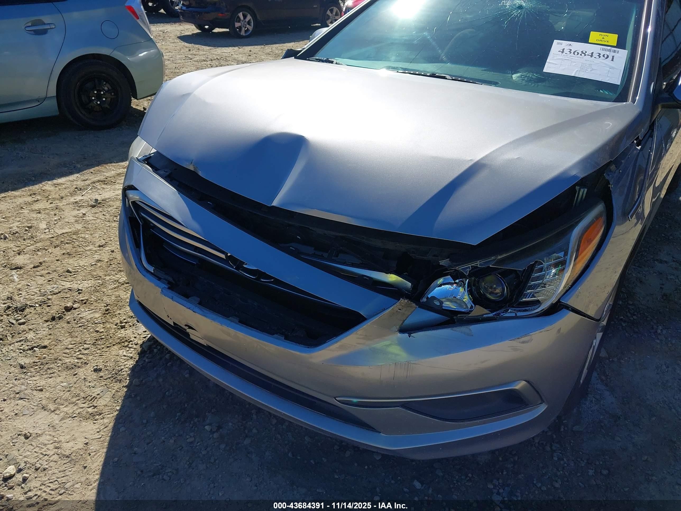 2017 Hyundai Sonata   Gray vin: 5NPE24AF7HH458157