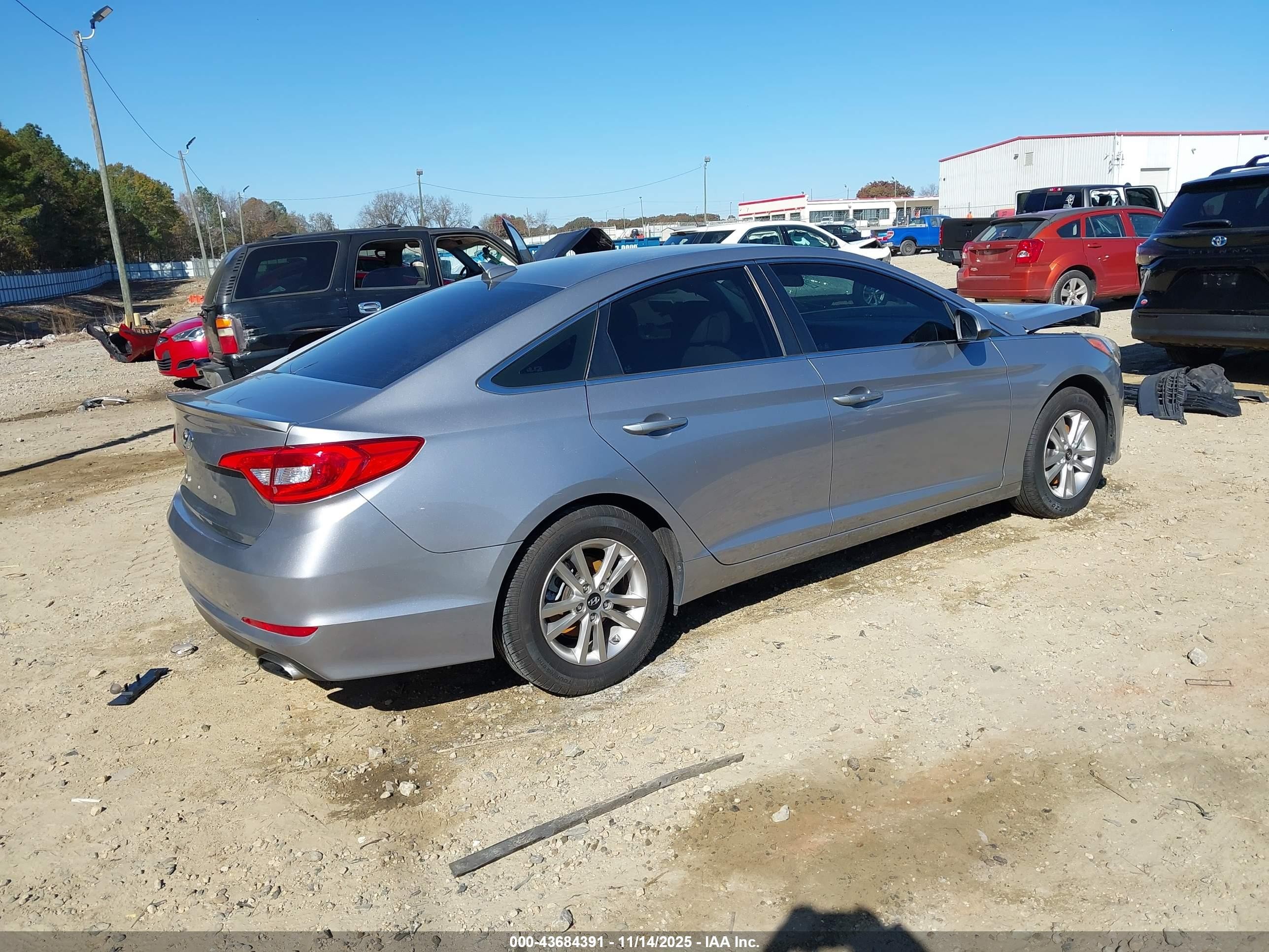 2017 Hyundai Sonata   Gray vin: 5NPE24AF7HH458157