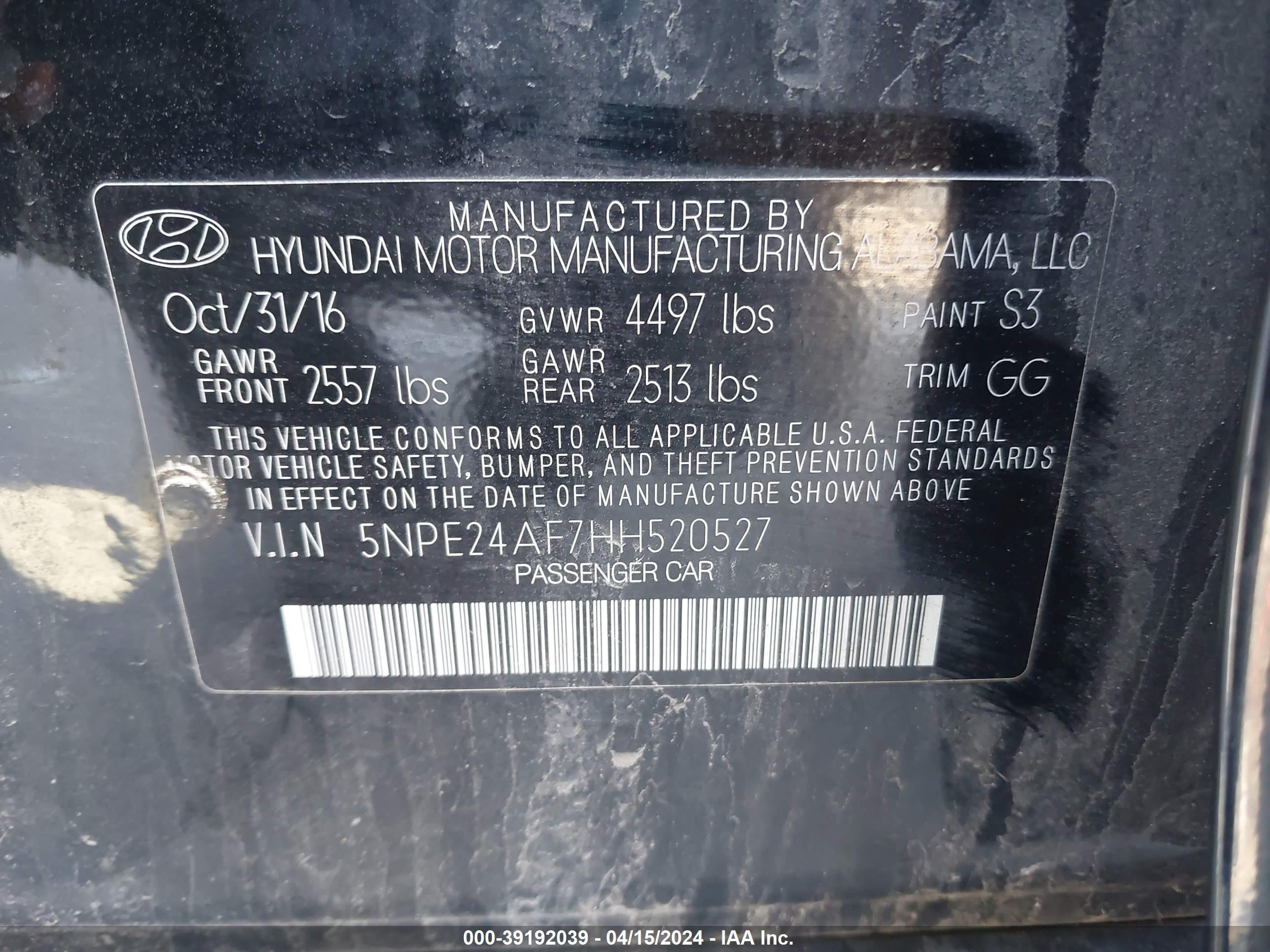 2017 Hyundai Sonata Black vin: 5NPE24AF7HH520527