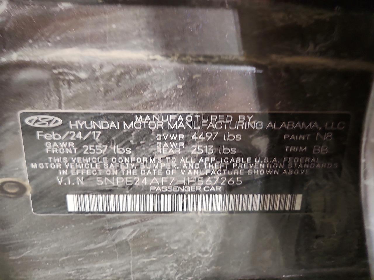 2017 Hyundai Sonata Se Brown vin: 5NPE24AF7HH567265