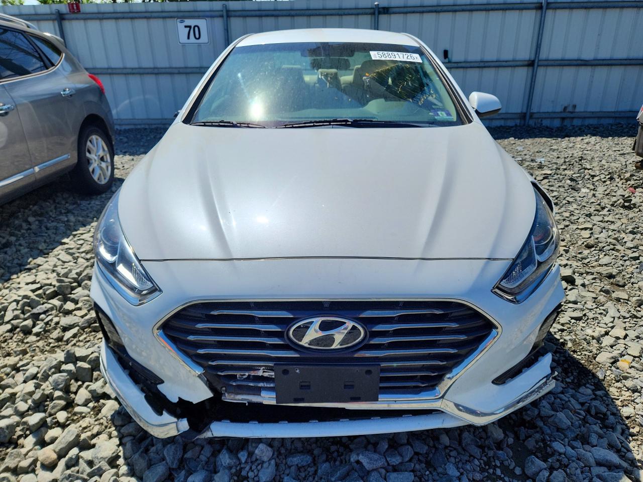 2019 Hyundai Sonata Se White vin: 5NPE24AF7KH754447