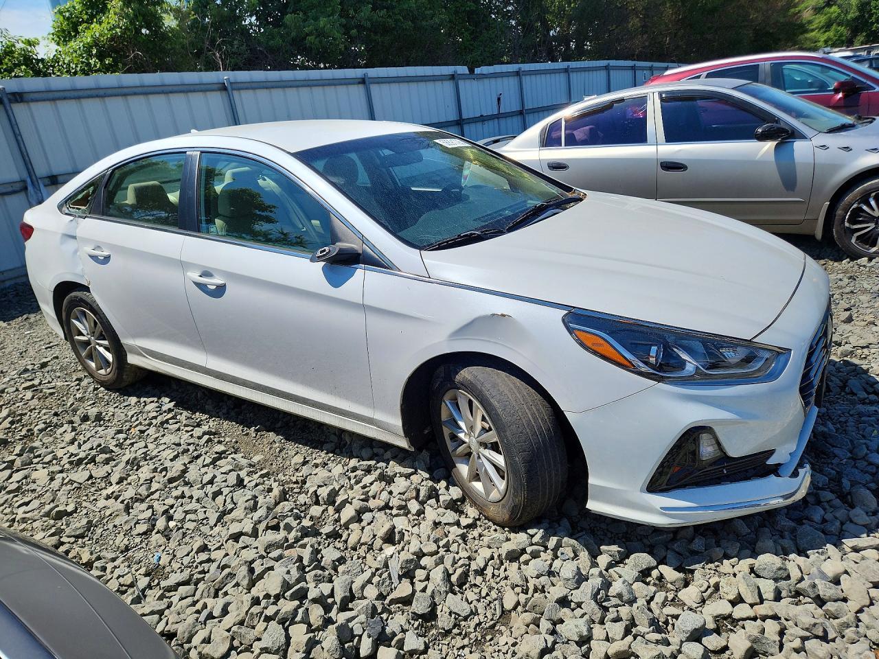 2019 Hyundai Sonata Se White vin: 5NPE24AF7KH754447