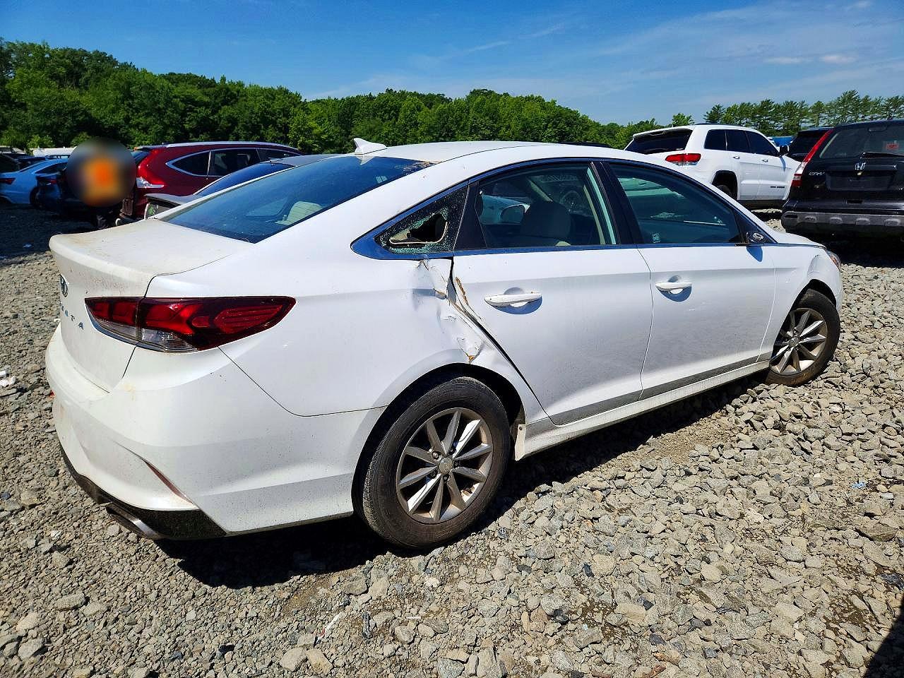 2019 Hyundai Sonata Se White vin: 5NPE24AF7KH754447