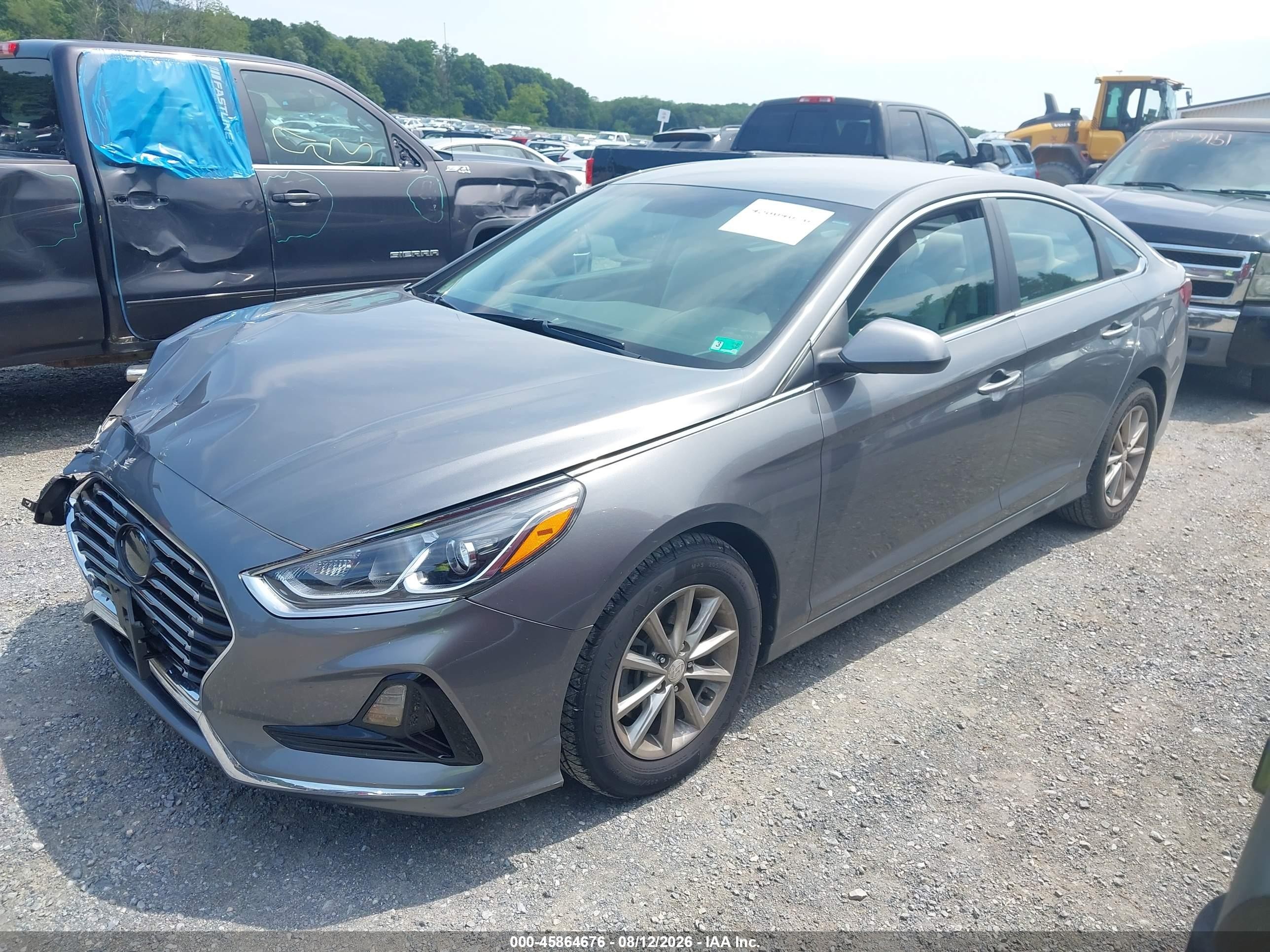 2019 Hyundai Sonata Se Gray vin: 5NPE24AF7KH786329