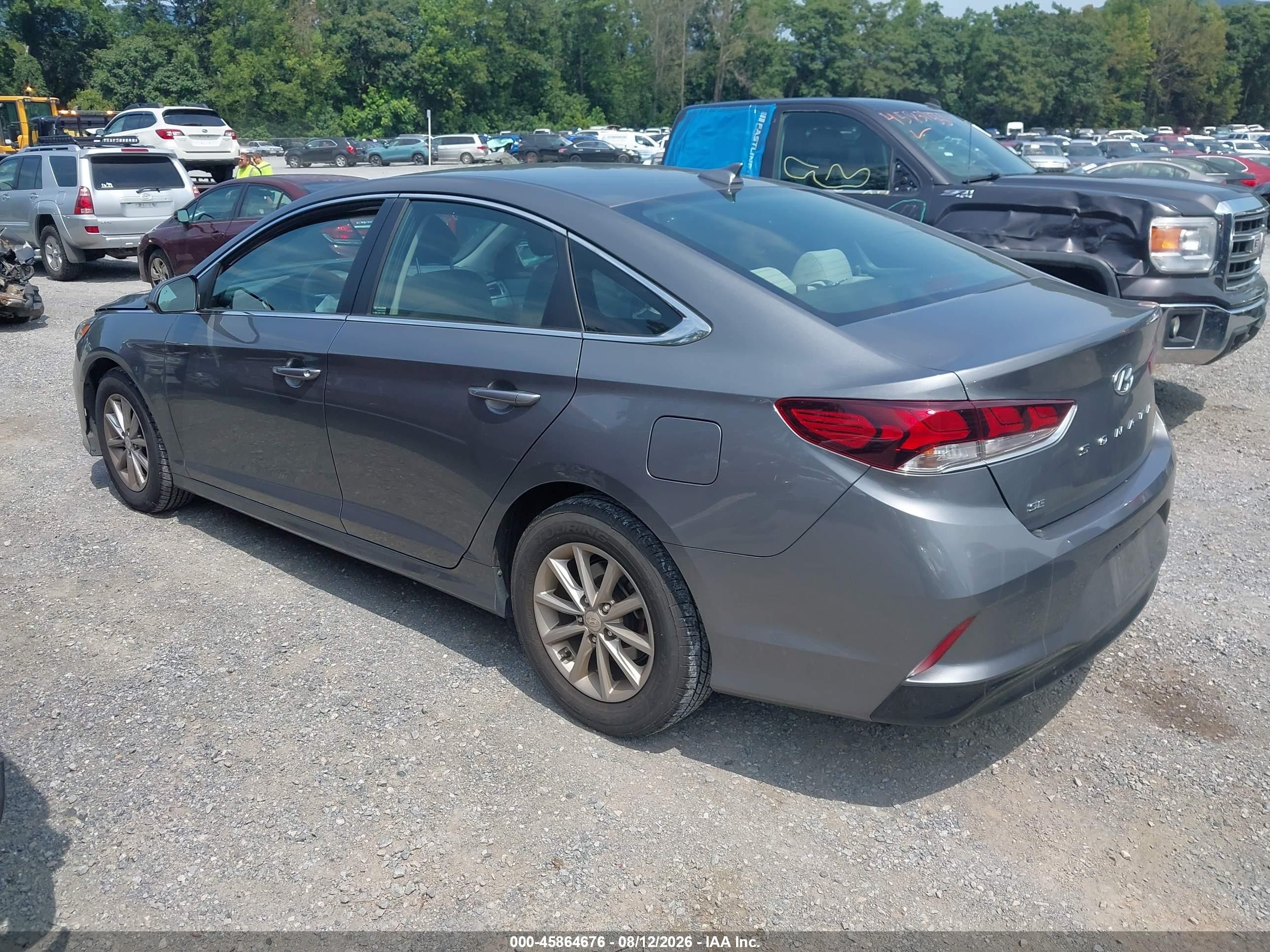 2019 Hyundai Sonata Se Gray vin: 5NPE24AF7KH786329