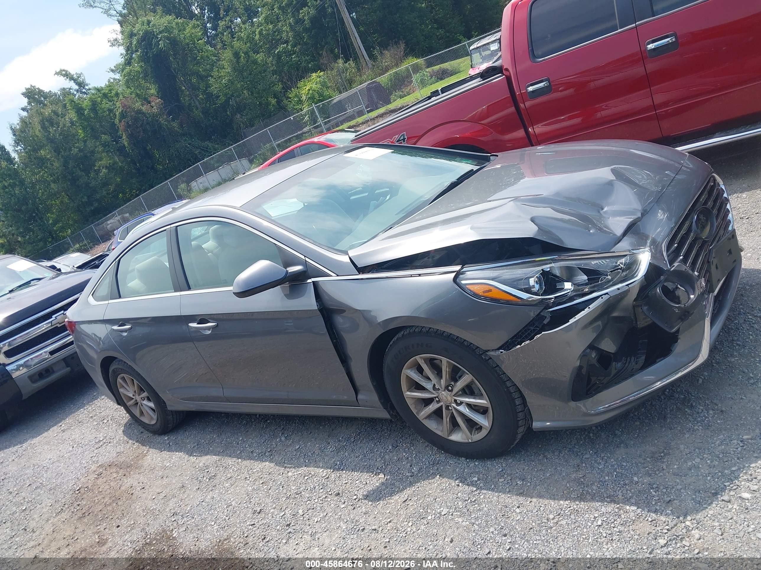 2019 Hyundai Sonata Se Gray vin: 5NPE24AF7KH786329