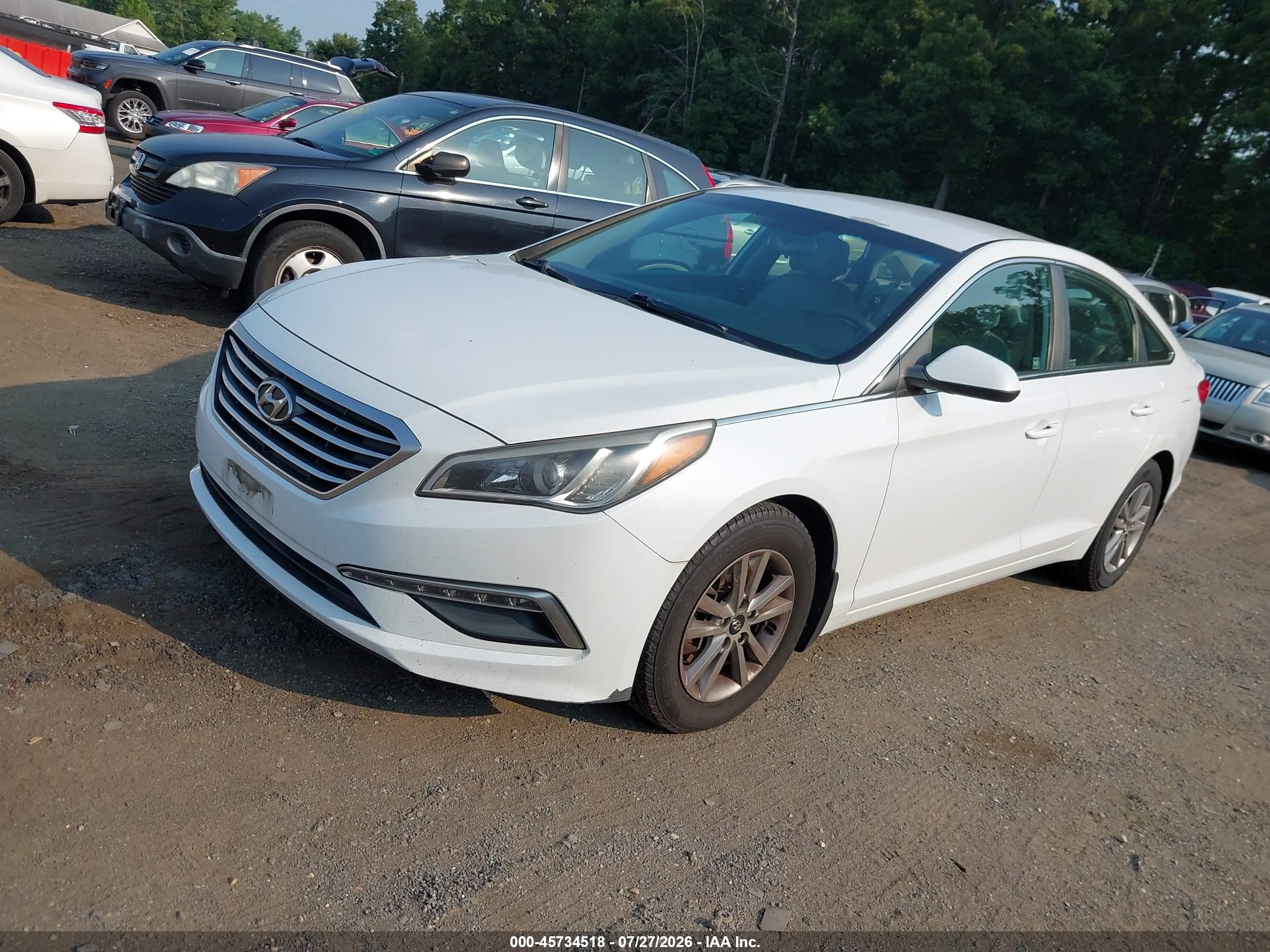 2015 Hyundai Sonata Se White vin: 5NPE24AF8FH001760