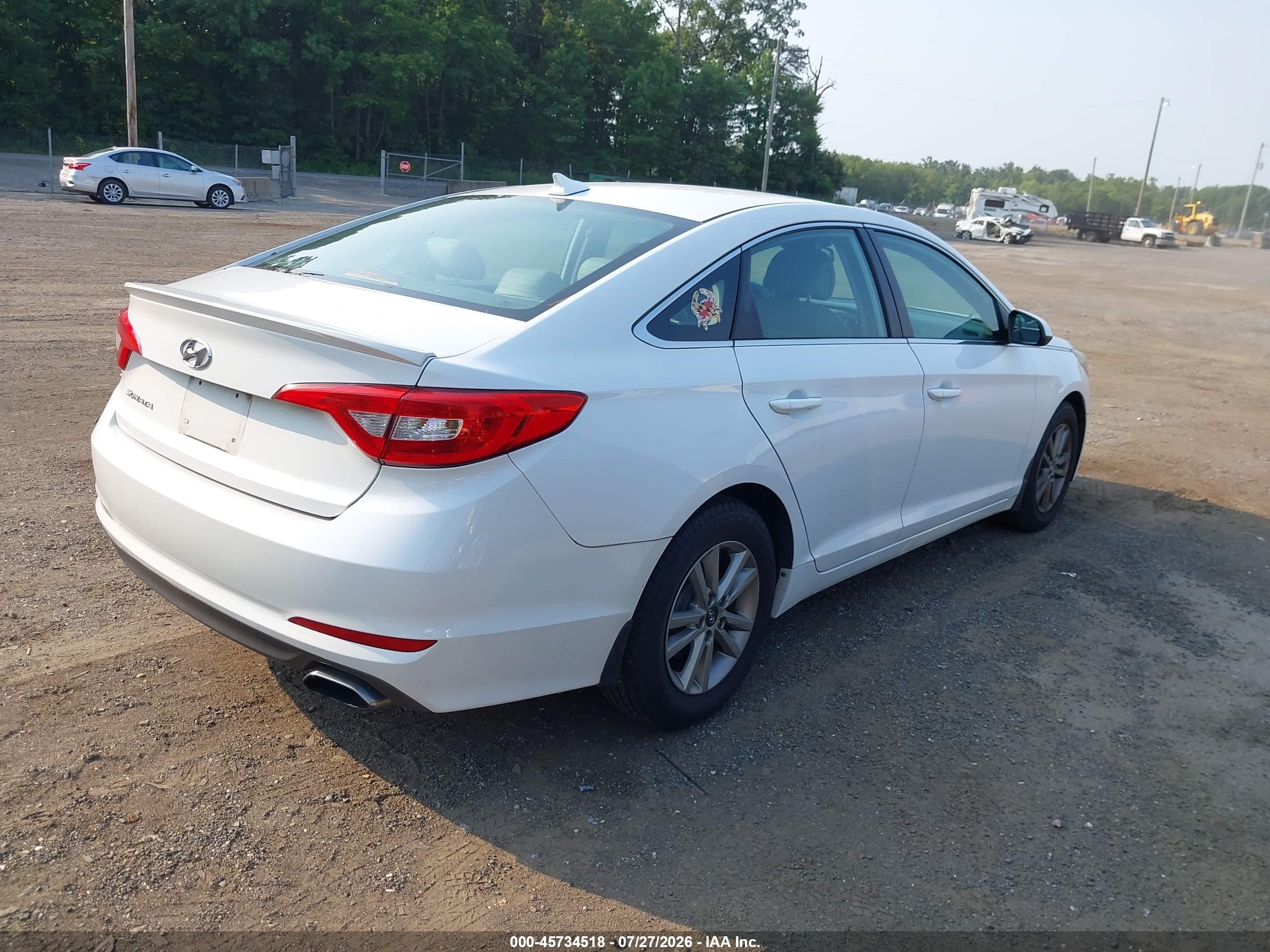 2015 Hyundai Sonata Se White vin: 5NPE24AF8FH001760