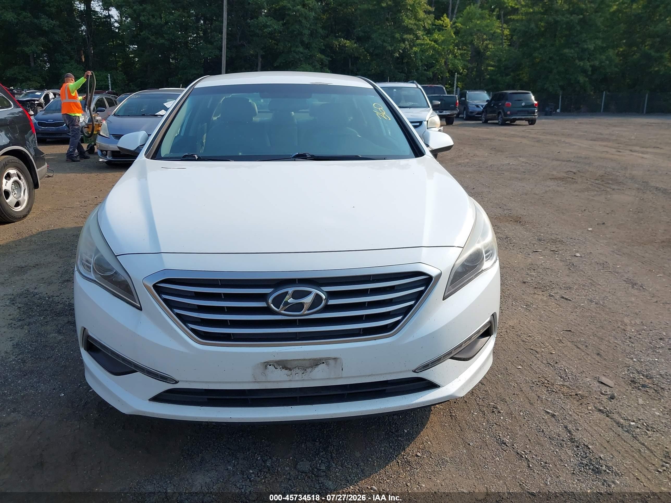 2015 Hyundai Sonata Se White vin: 5NPE24AF8FH001760