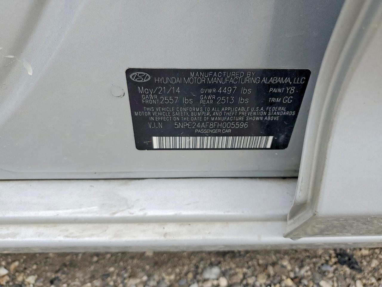 2015 Hyundai Sonata Silver vin: 5NPE24AF8FH005596