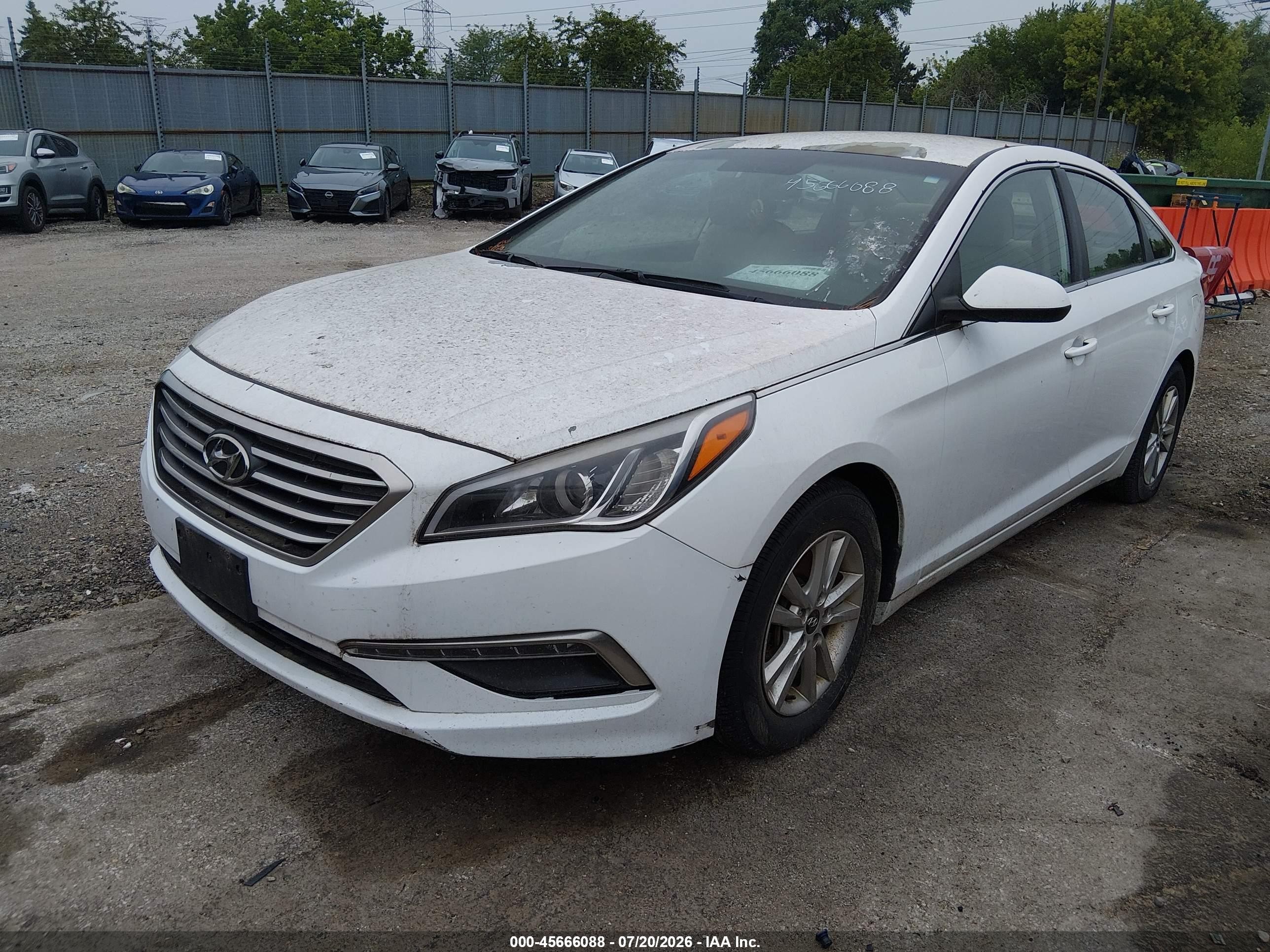 2015 Hyundai Sonata Se Белый vin: 5NPE24AF8FH012418