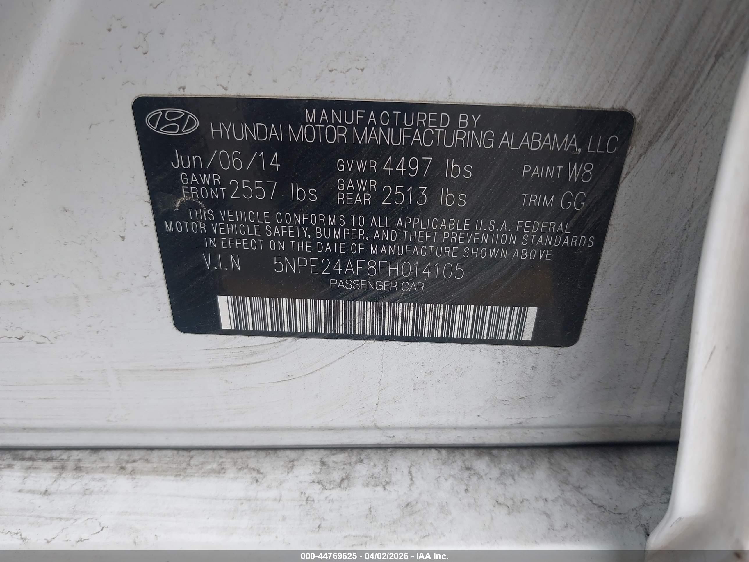 2015 Hyundai Sonata Se White vin: 5NPE24AF8FH014105