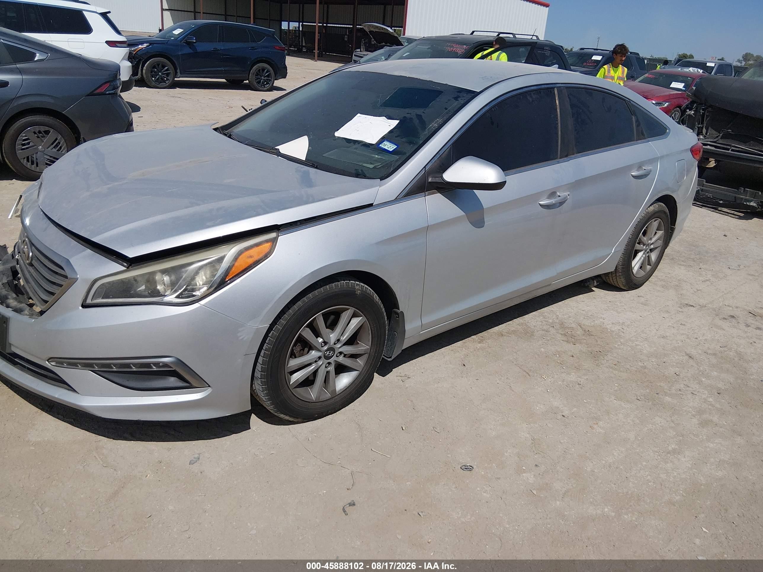 2015 Hyundai Sonata Se Silver vin: 5NPE24AF8FH045855