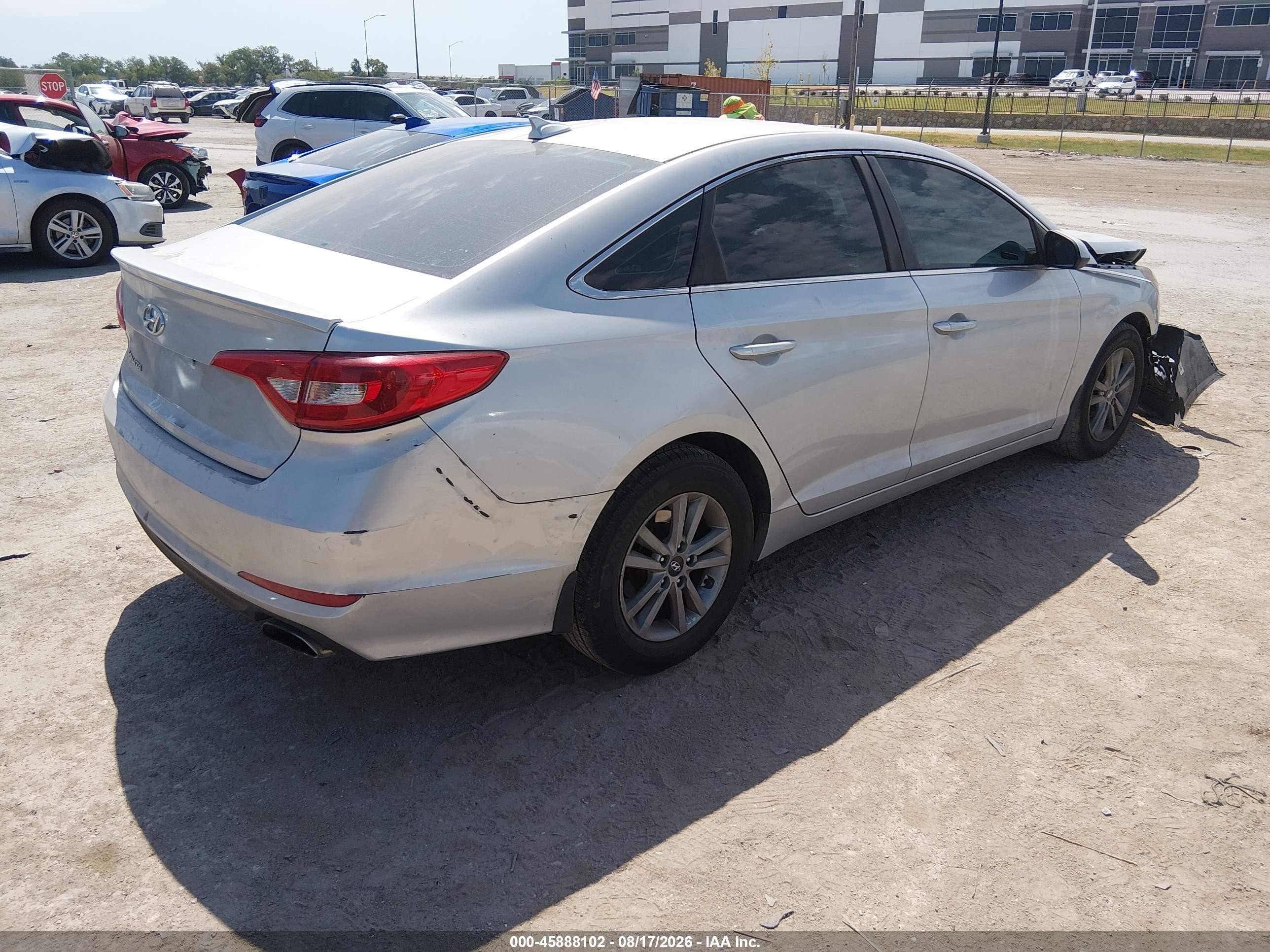 2015 Hyundai Sonata Se Silver vin: 5NPE24AF8FH045855