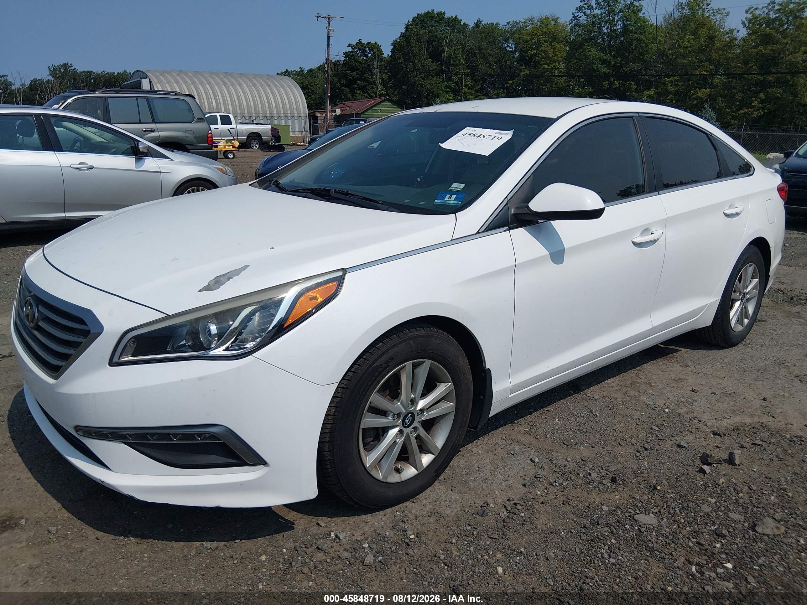 2015 Hyundai Sonata Se White vin: 5NPE24AF8FH085806