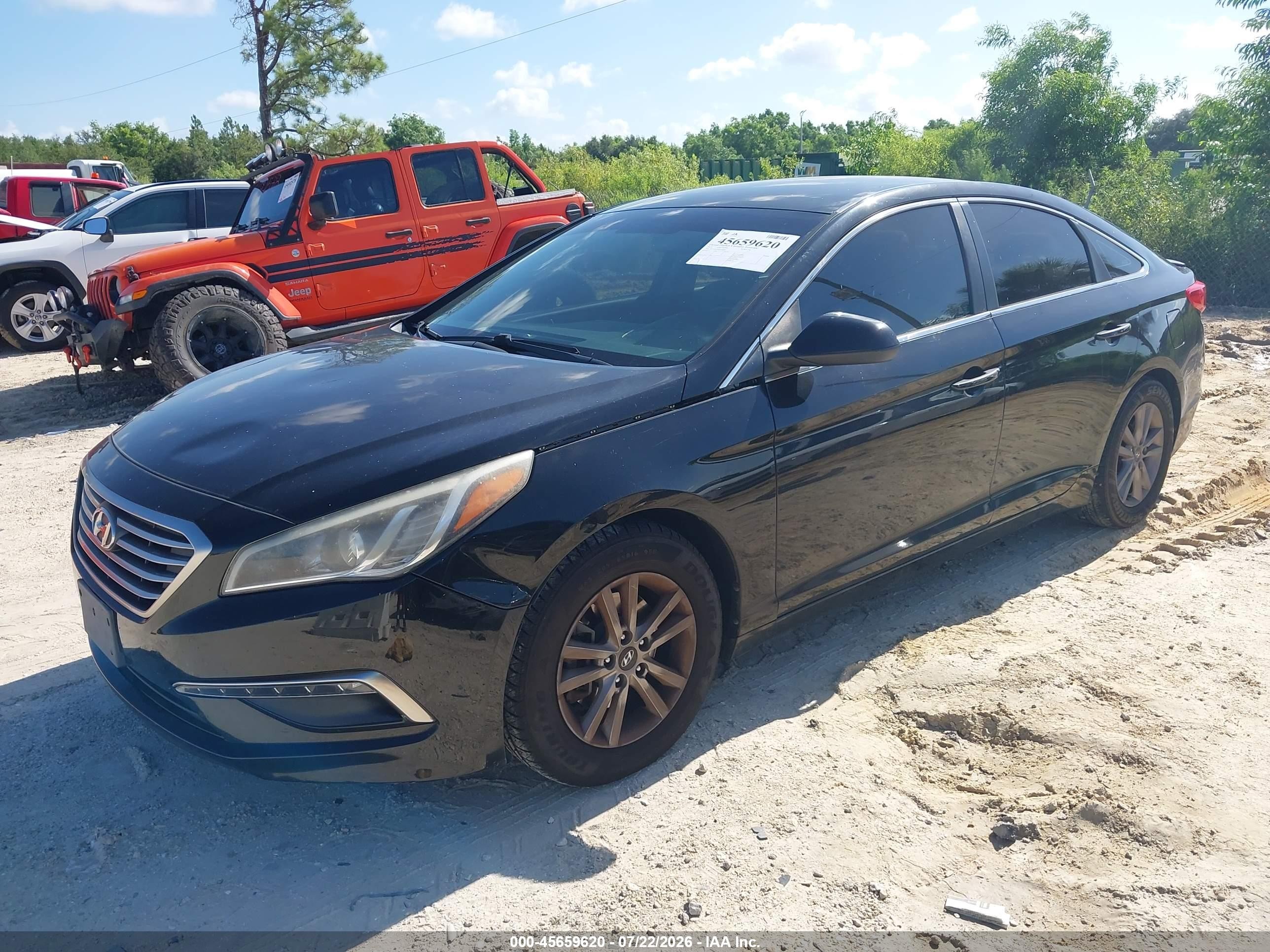 2015 Hyundai Sonata Se Black vin: 5NPE24AF8FH122420