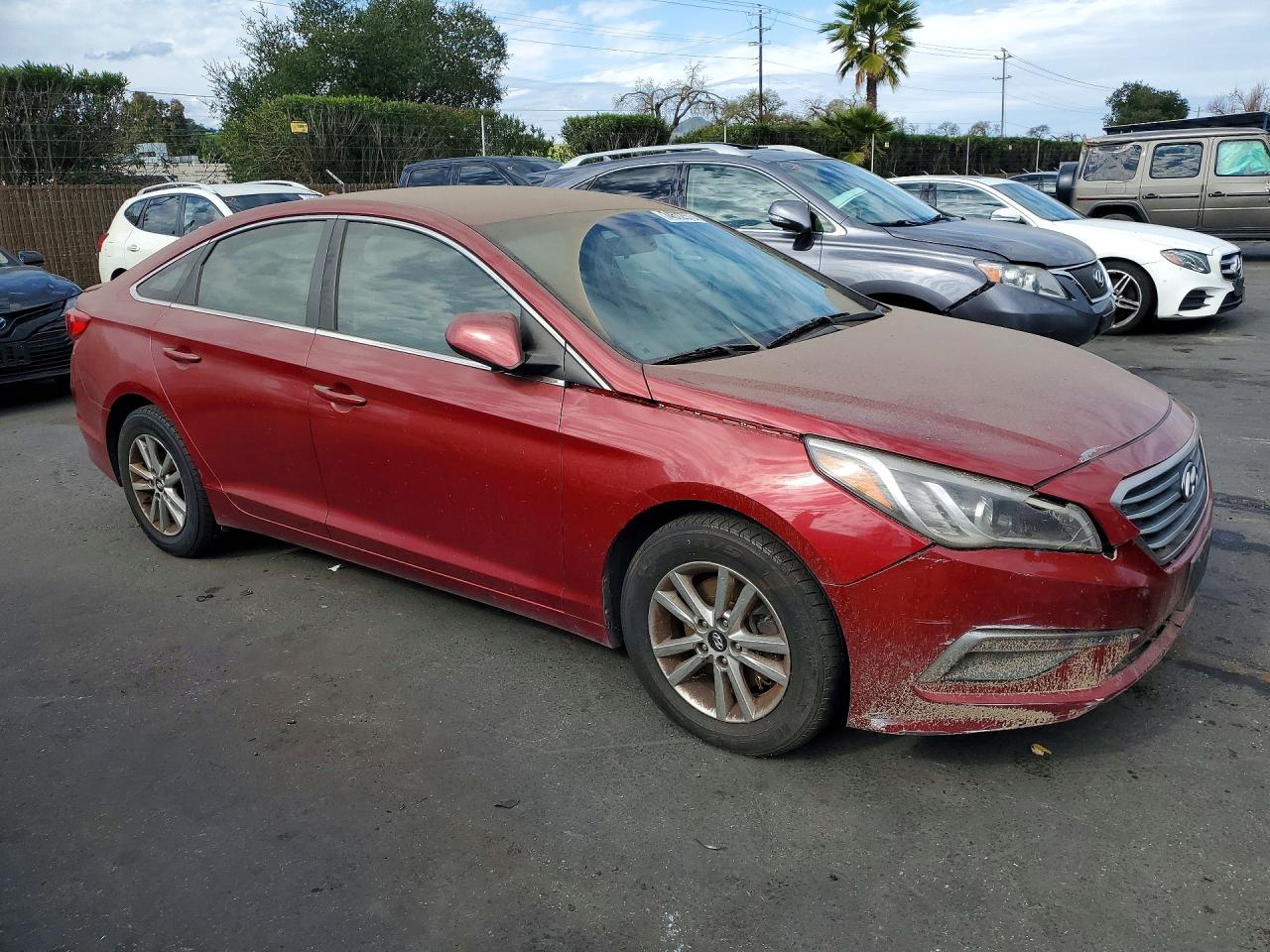 2015 Hyundai Sonata Se Red vin: 5NPE24AF8FH124345