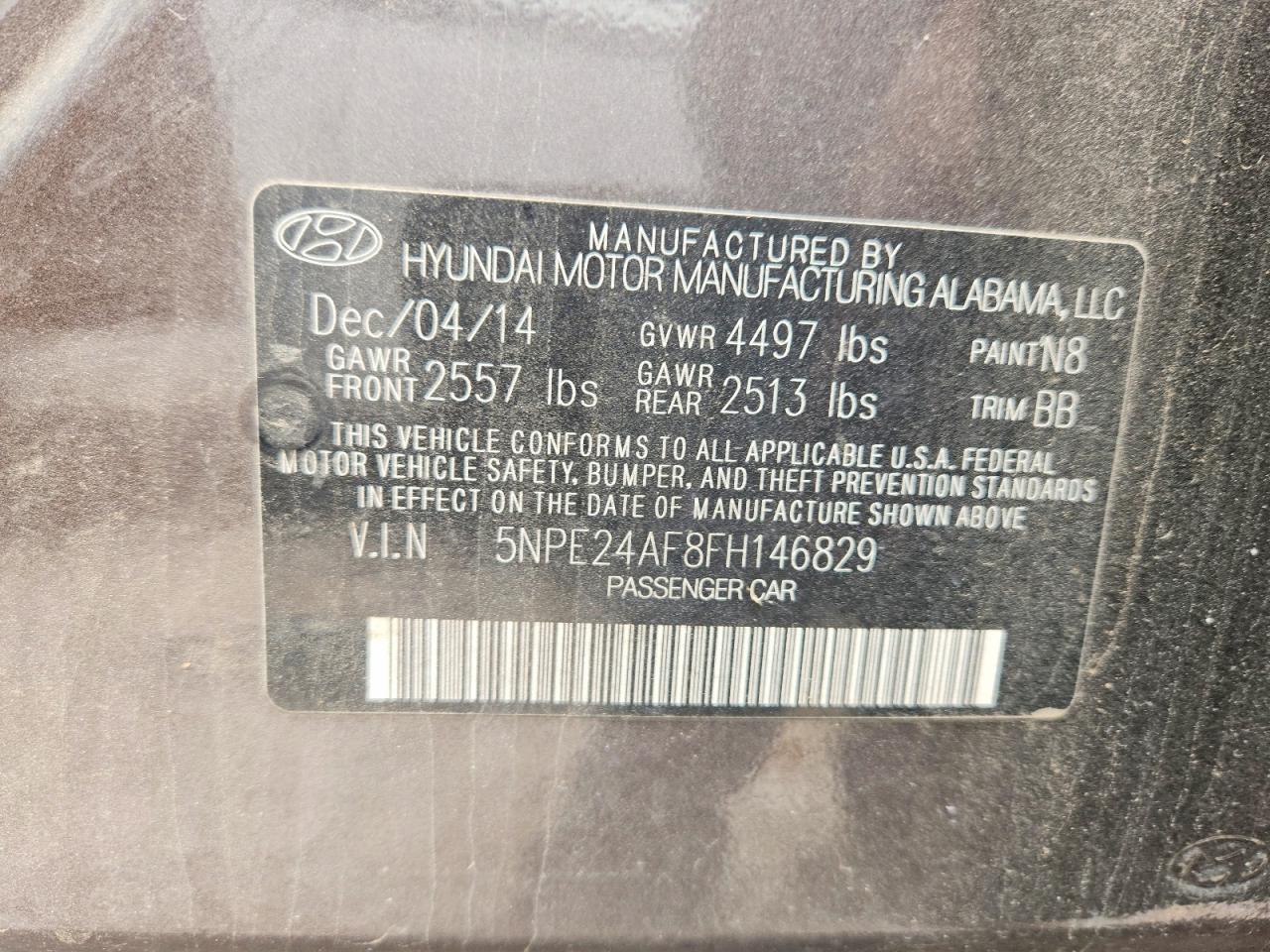 2015 Hyundai Sonata Se Brown vin: 5NPE24AF8FH146829