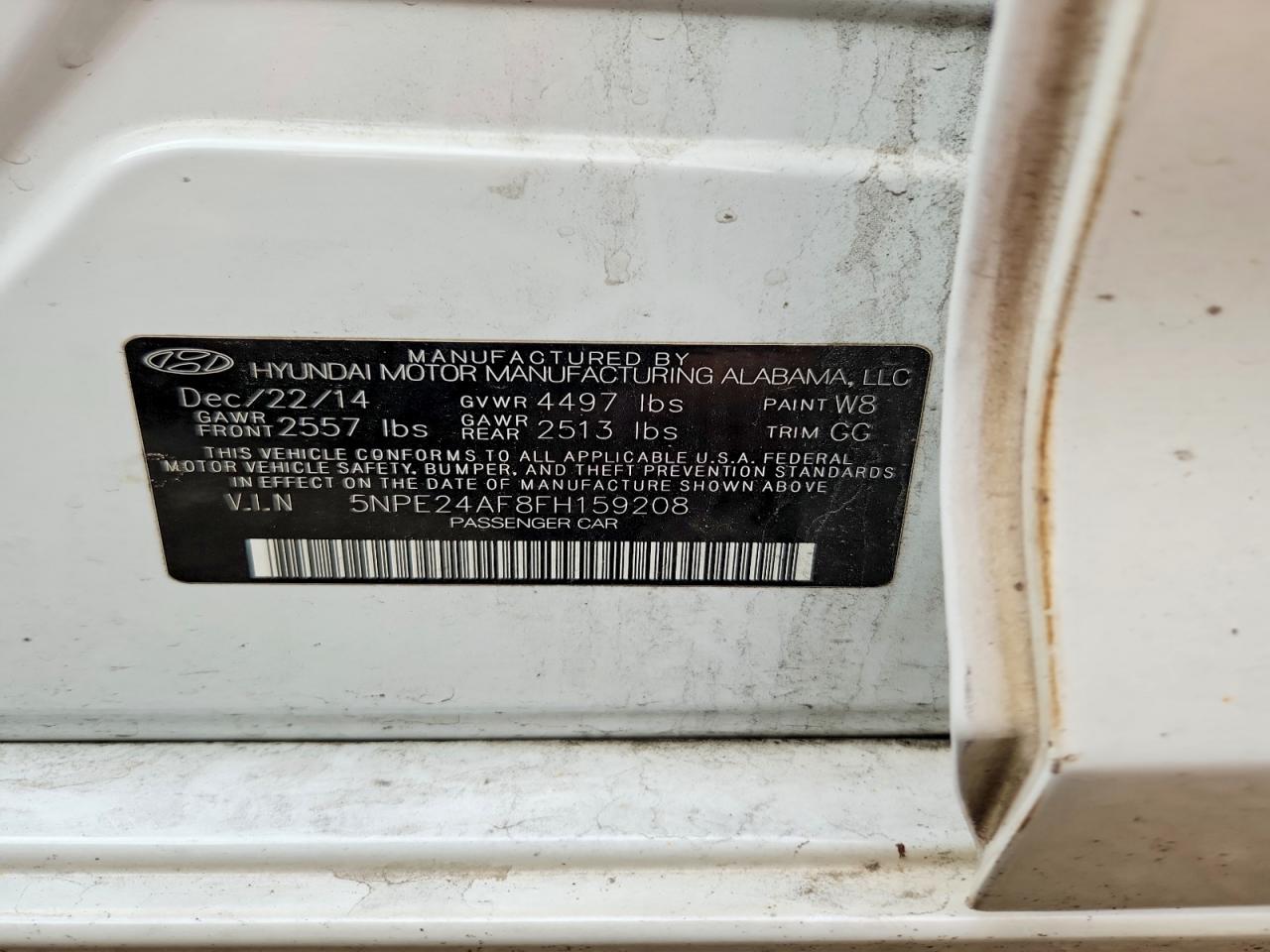 2015 Hyundai Sonata Se Белый vin: 5NPE24AF8FH159208