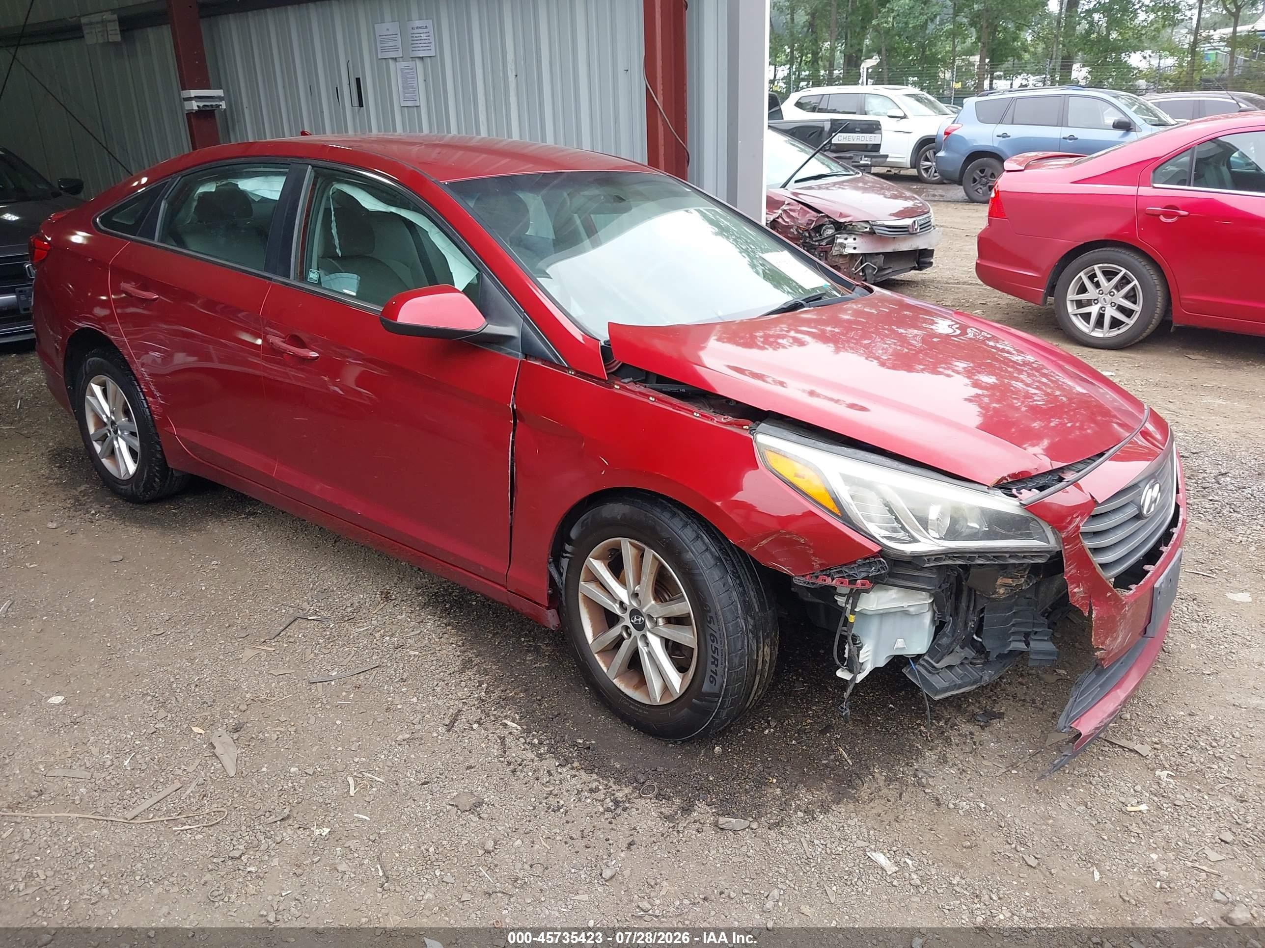 2015 Hyundai Sonata Se Red vin: 5NPE24AF8FH160536