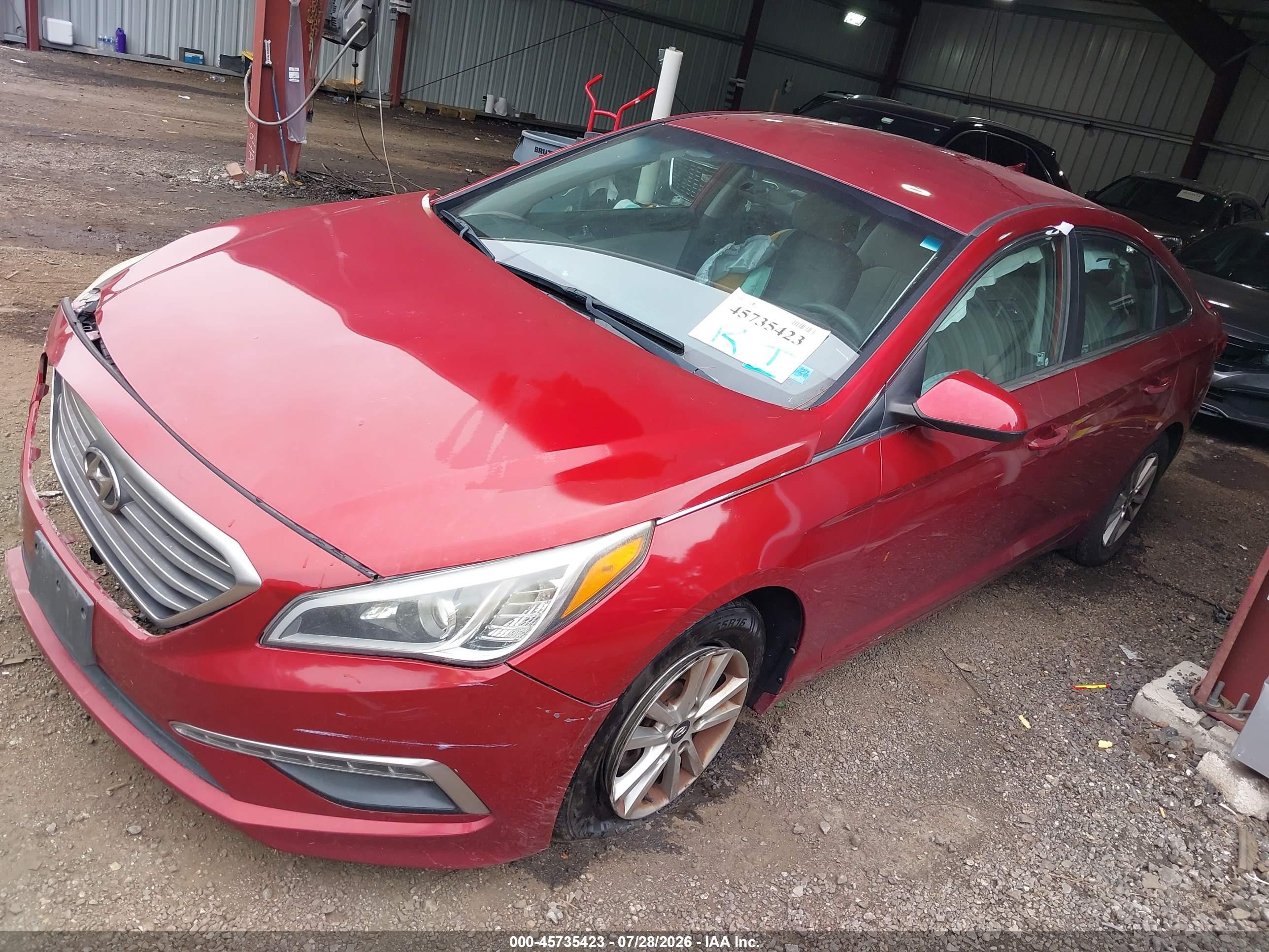 2015 Hyundai Sonata Se Red vin: 5NPE24AF8FH160536