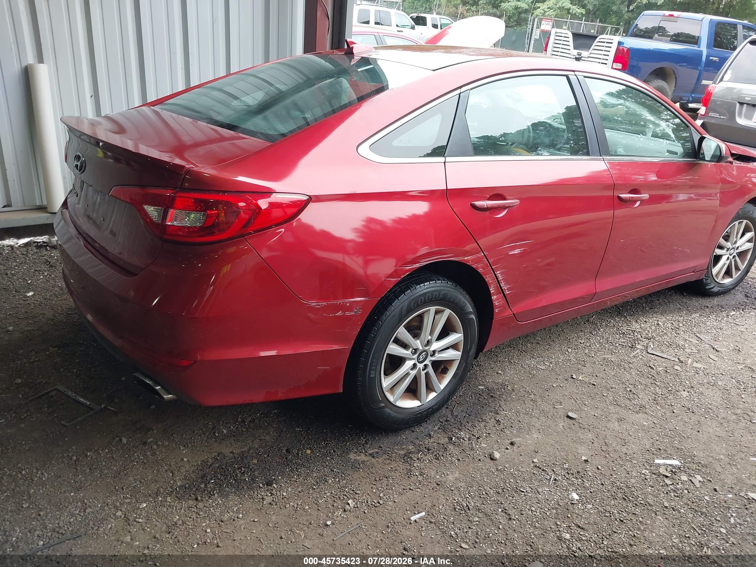 2015 Hyundai Sonata Se Red vin: 5NPE24AF8FH160536