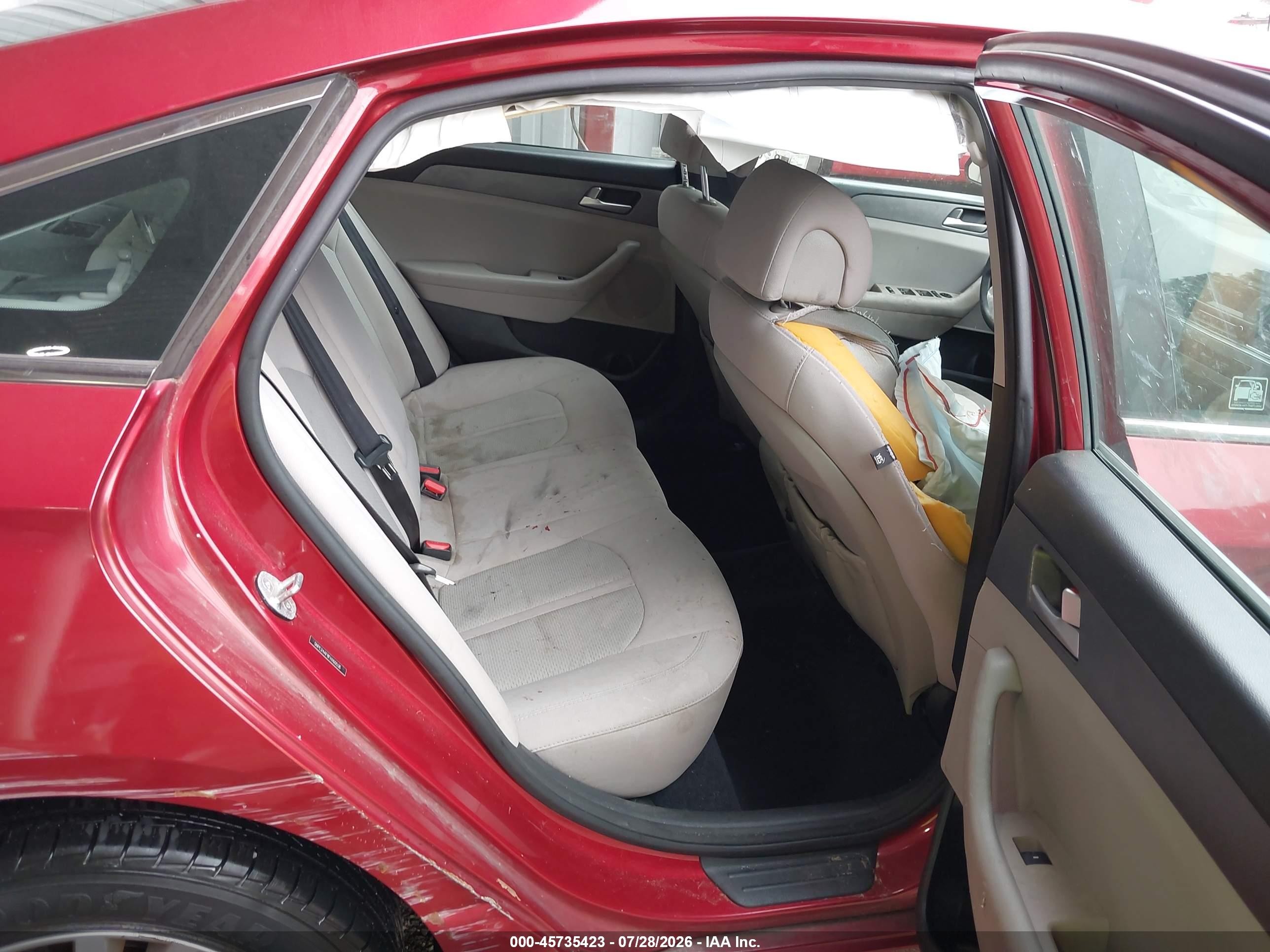 2015 Hyundai Sonata Se Red vin: 5NPE24AF8FH160536