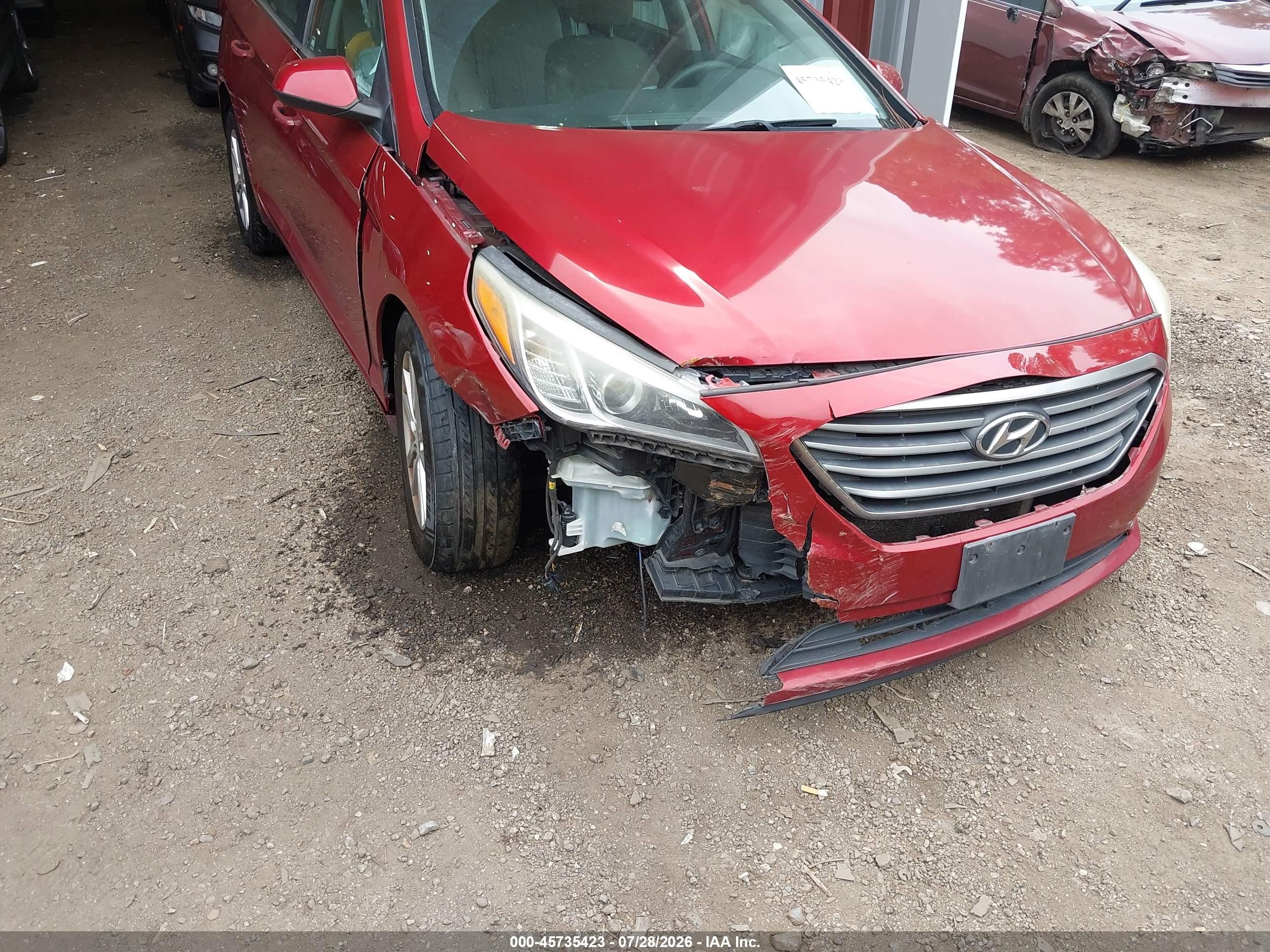 2015 Hyundai Sonata Se Red vin: 5NPE24AF8FH160536