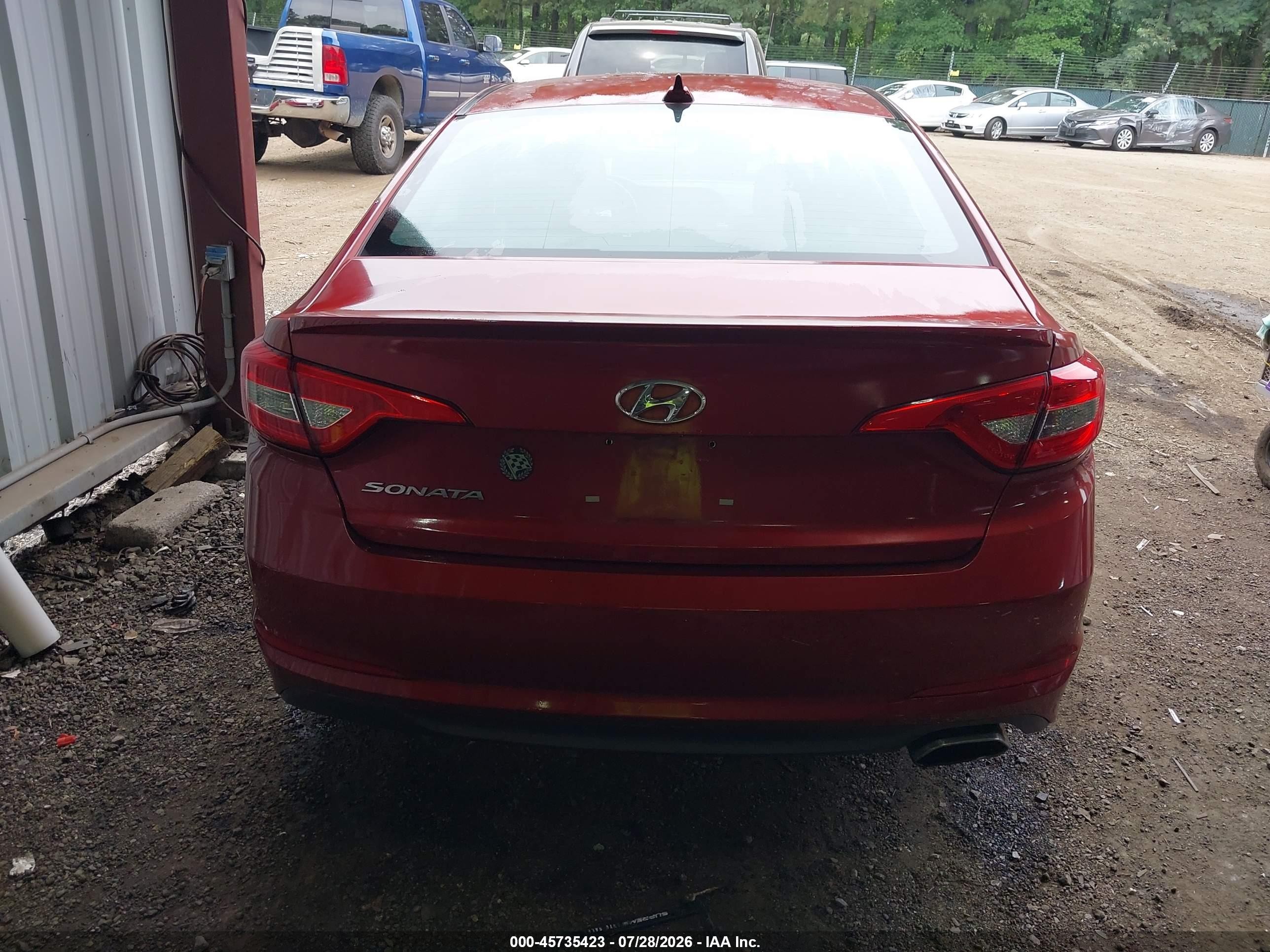 2015 Hyundai Sonata Se Red vin: 5NPE24AF8FH160536