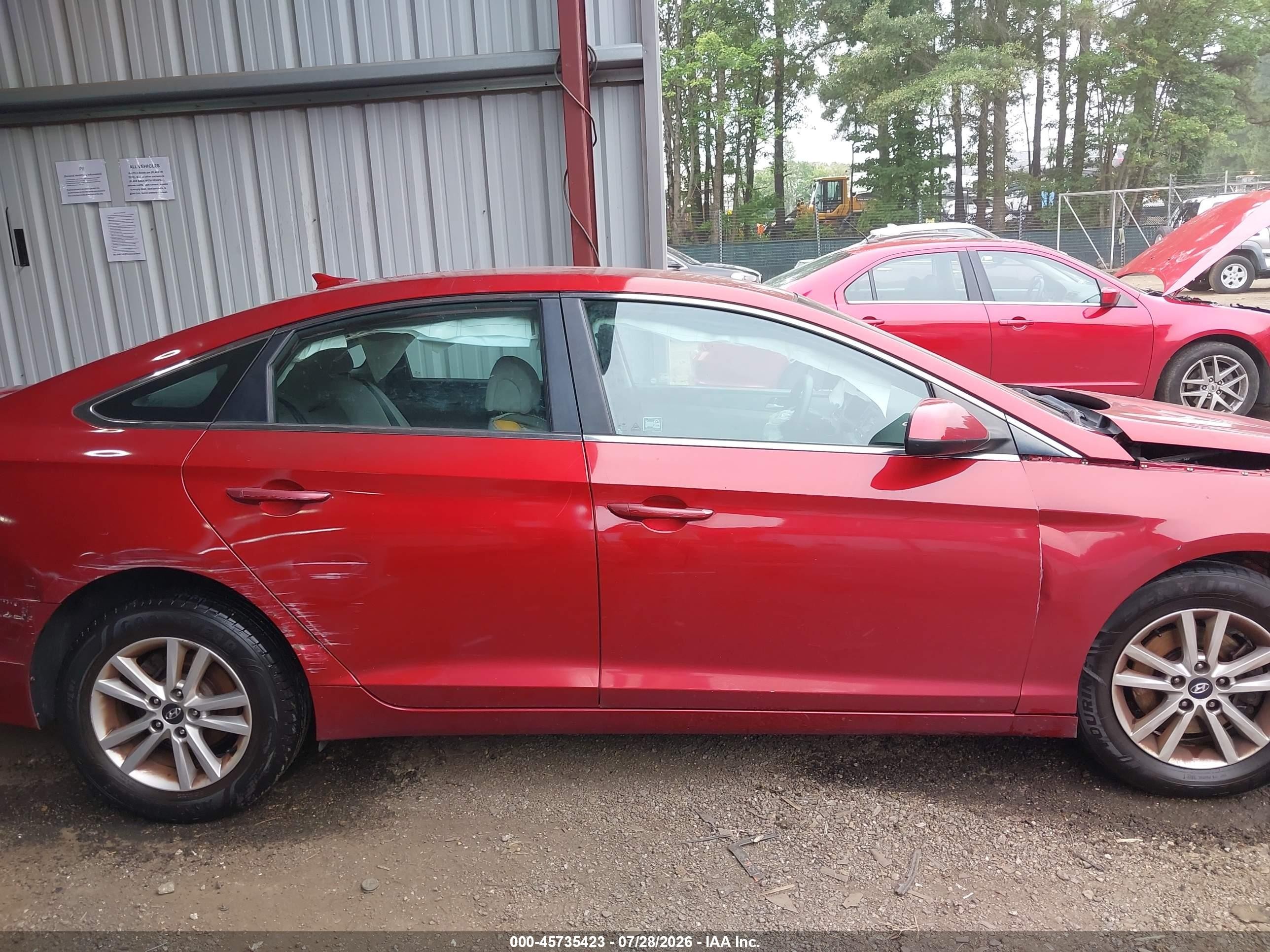 2015 Hyundai Sonata Se Red vin: 5NPE24AF8FH160536
