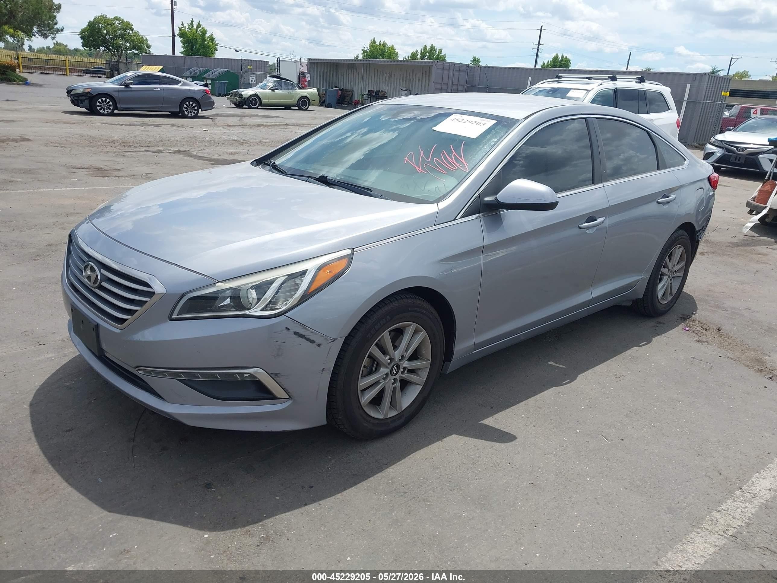2015 Hyundai Sonata Se Gray vin: 5NPE24AF8FH167888