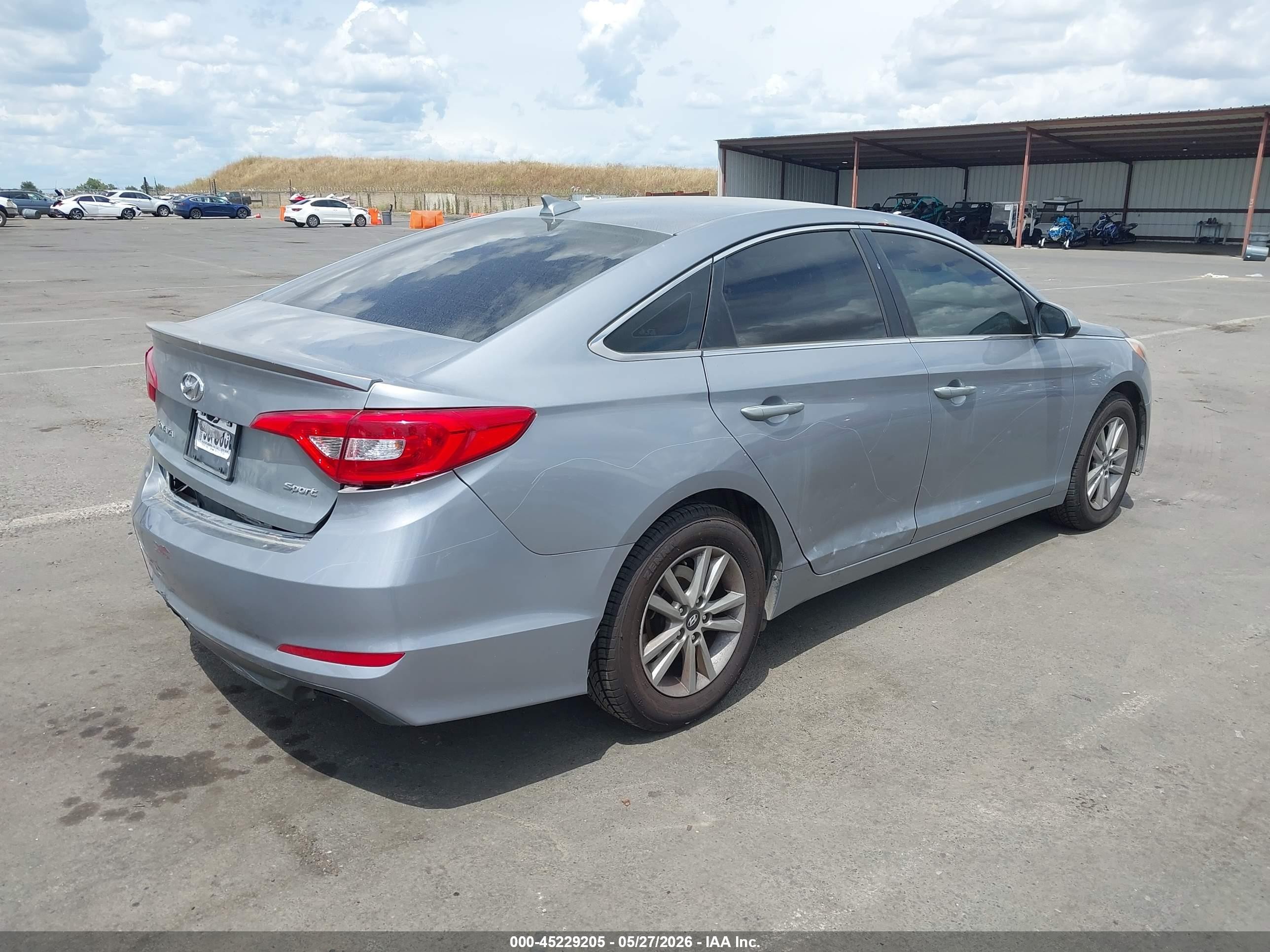 2015 Hyundai Sonata Se Gray vin: 5NPE24AF8FH167888