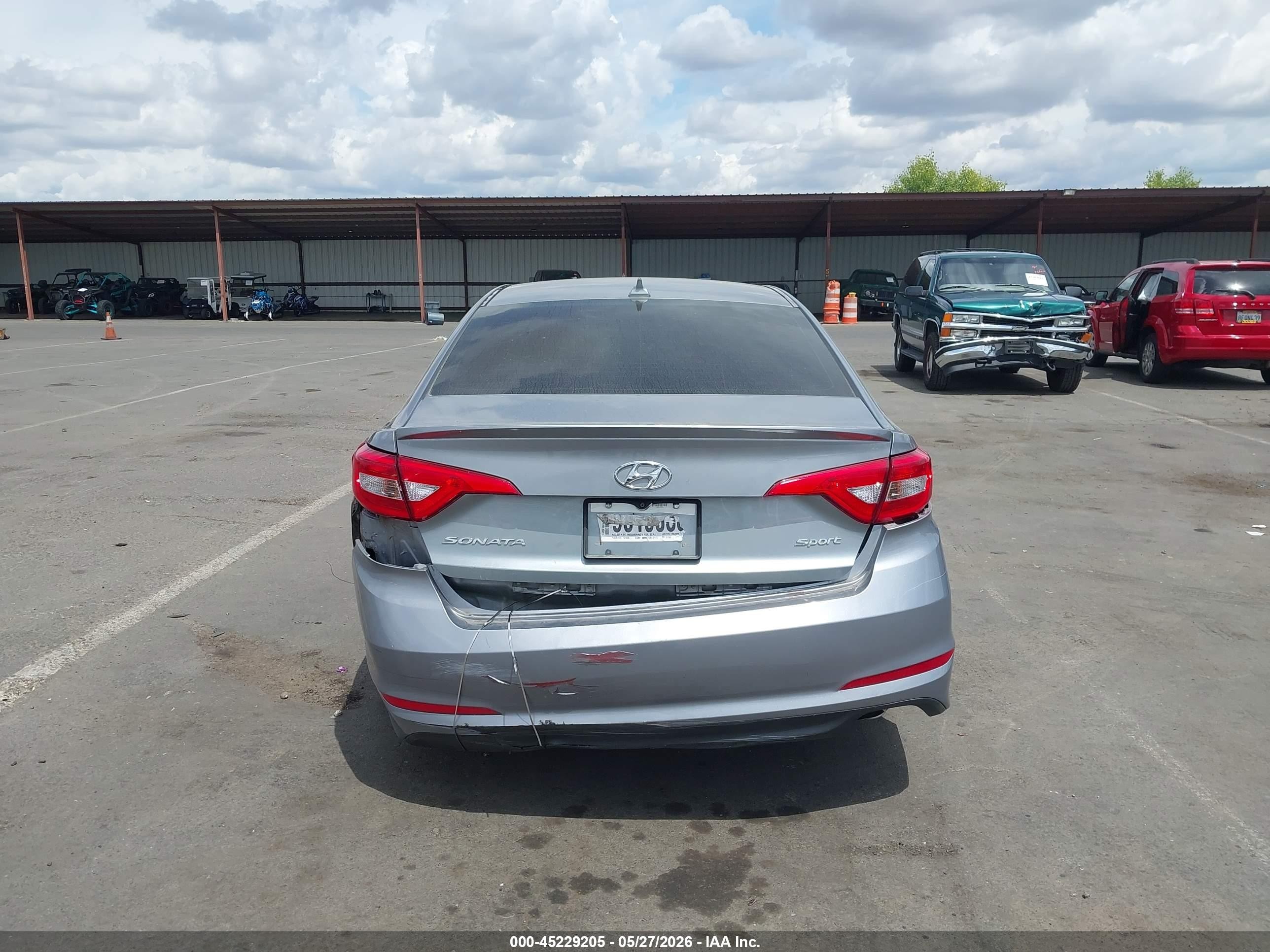 2015 Hyundai Sonata Se Gray vin: 5NPE24AF8FH167888