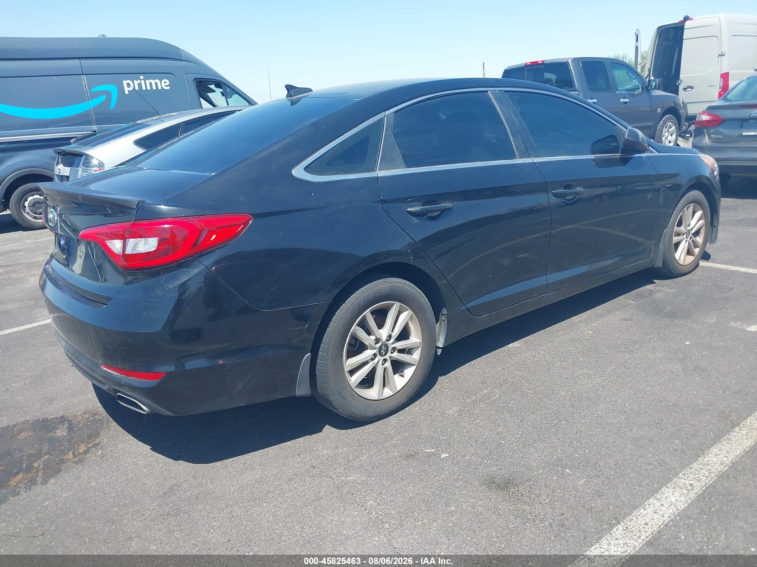 2015 Hyundai Sonata Se Black vin: 5NPE24AF8FH201795