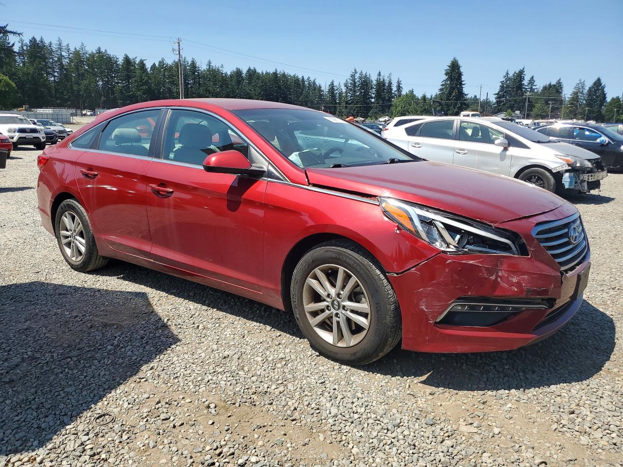 2015 Hyundai Sonata Se Red vin: 5NPE24AF8FH204132