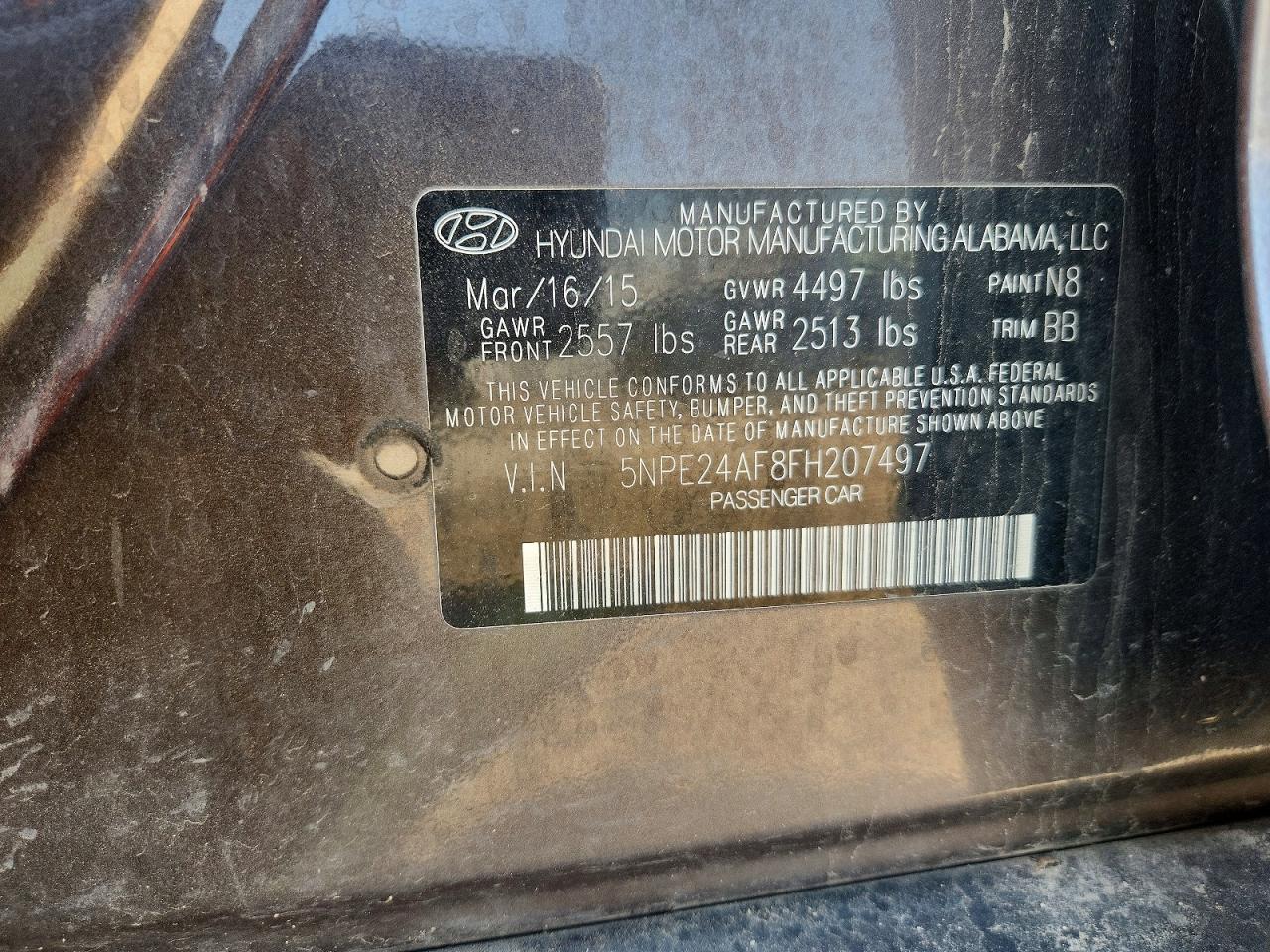 2015 Hyundai Sonata Se Черный vin: 5NPE24AF8FH207497