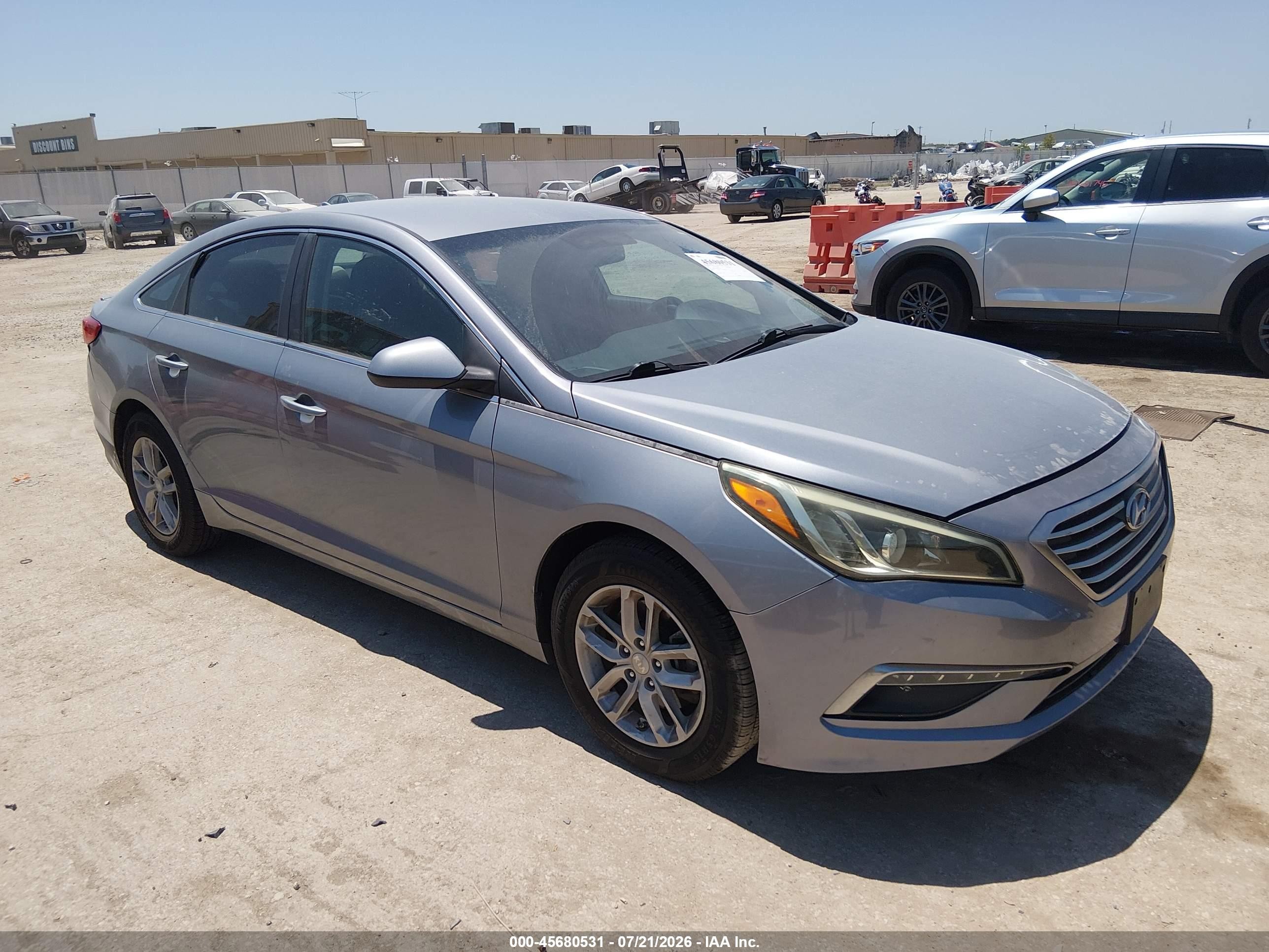 2015 Hyundai Sonata Se Серебряный vin: 5NPE24AF8FH214532