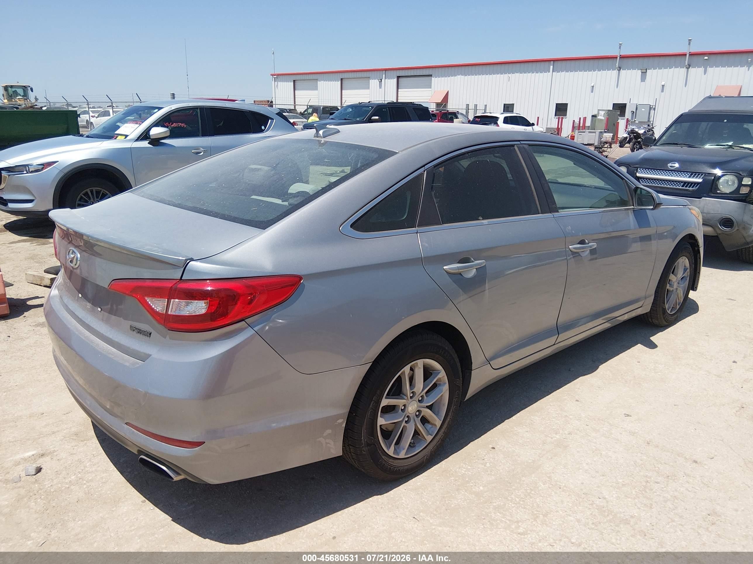 2015 Hyundai Sonata Se Silver vin: 5NPE24AF8FH214532