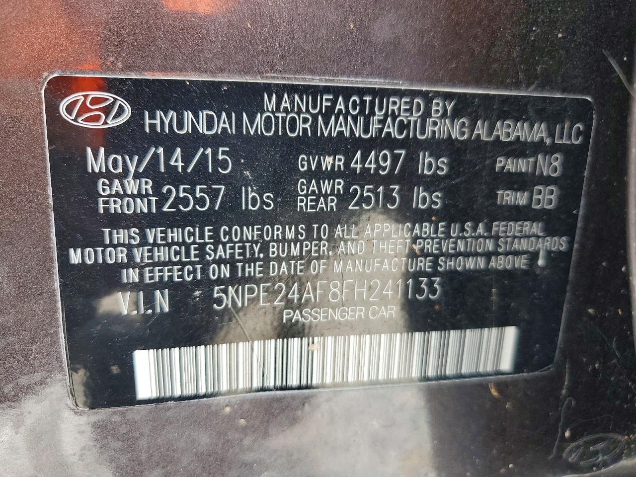 2015 Hyundai Sonata Se Коричневый vin: 5NPE24AF8FH241133